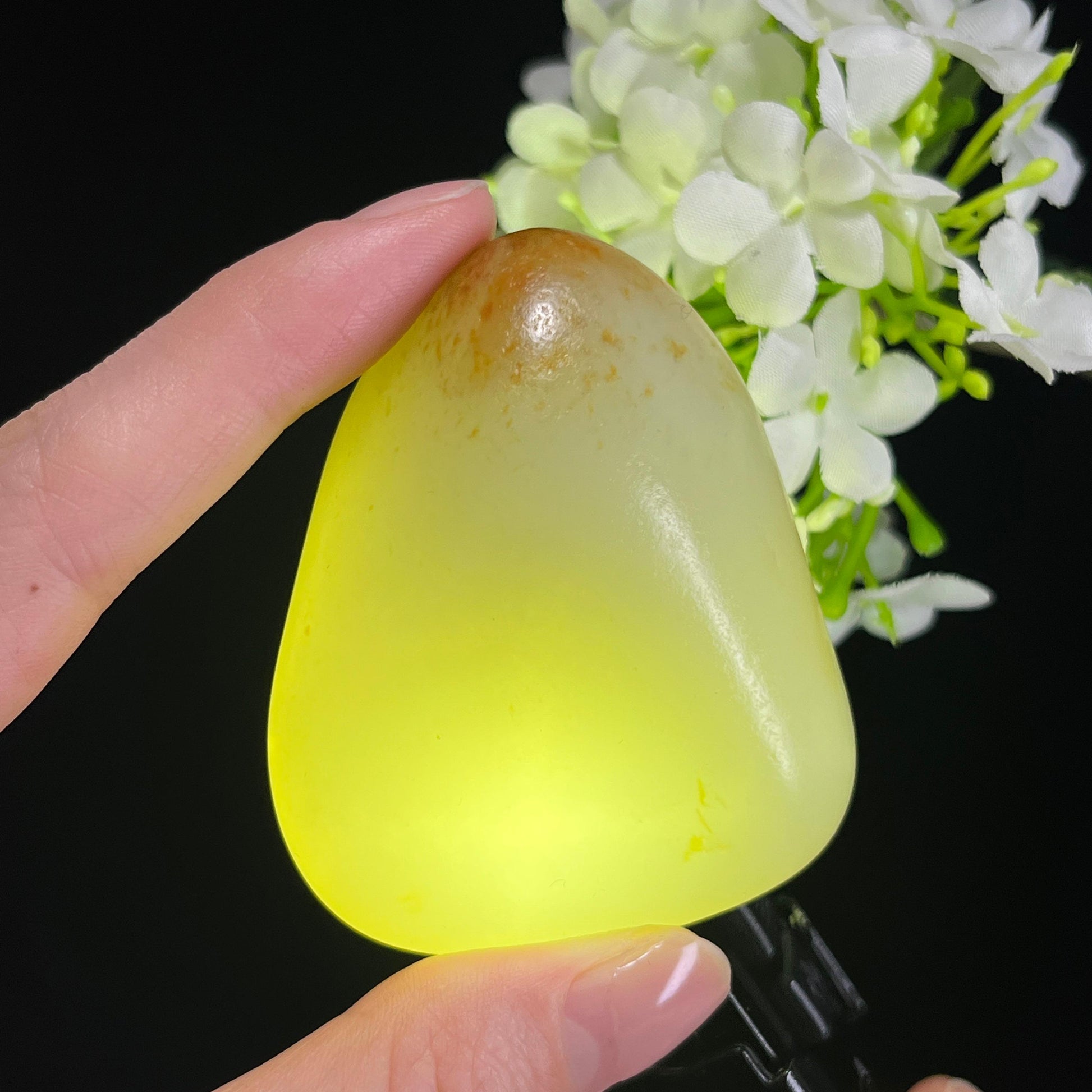 和田玉青白玉洒金皮“云顶金痕”籽料（yc305603）