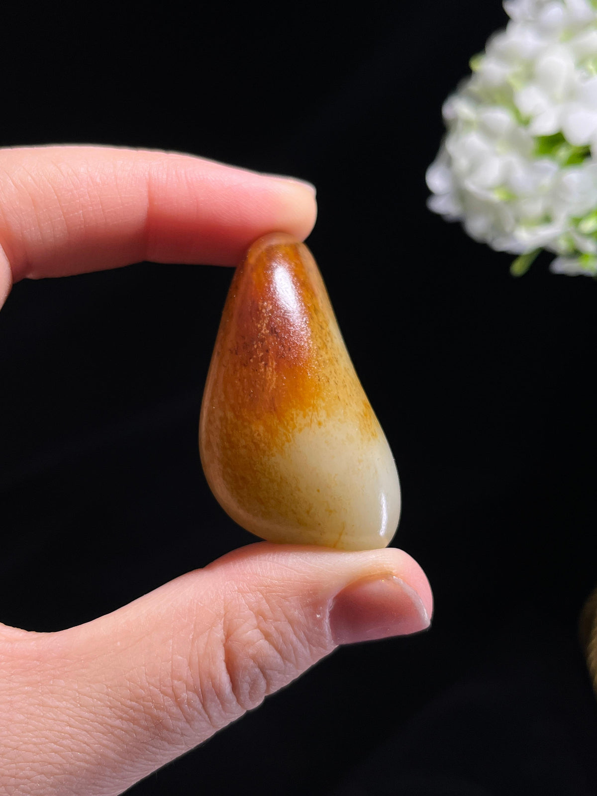 和田玉白玉聚红皮洒金皮籽料原石（yc264596）