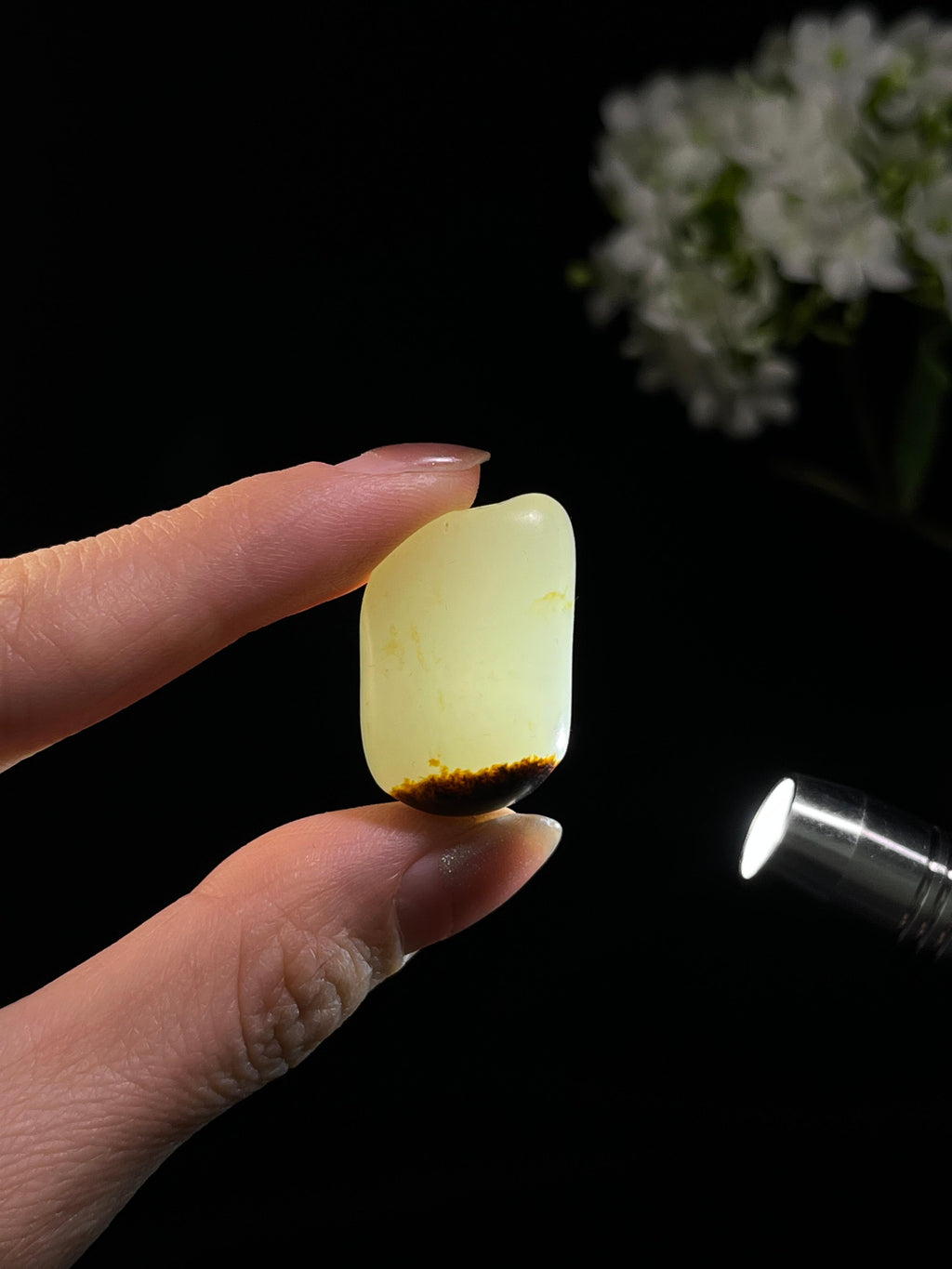 新疆和田玉“墨金缀玉・顶黑洒金”籽料原石（yc250776）