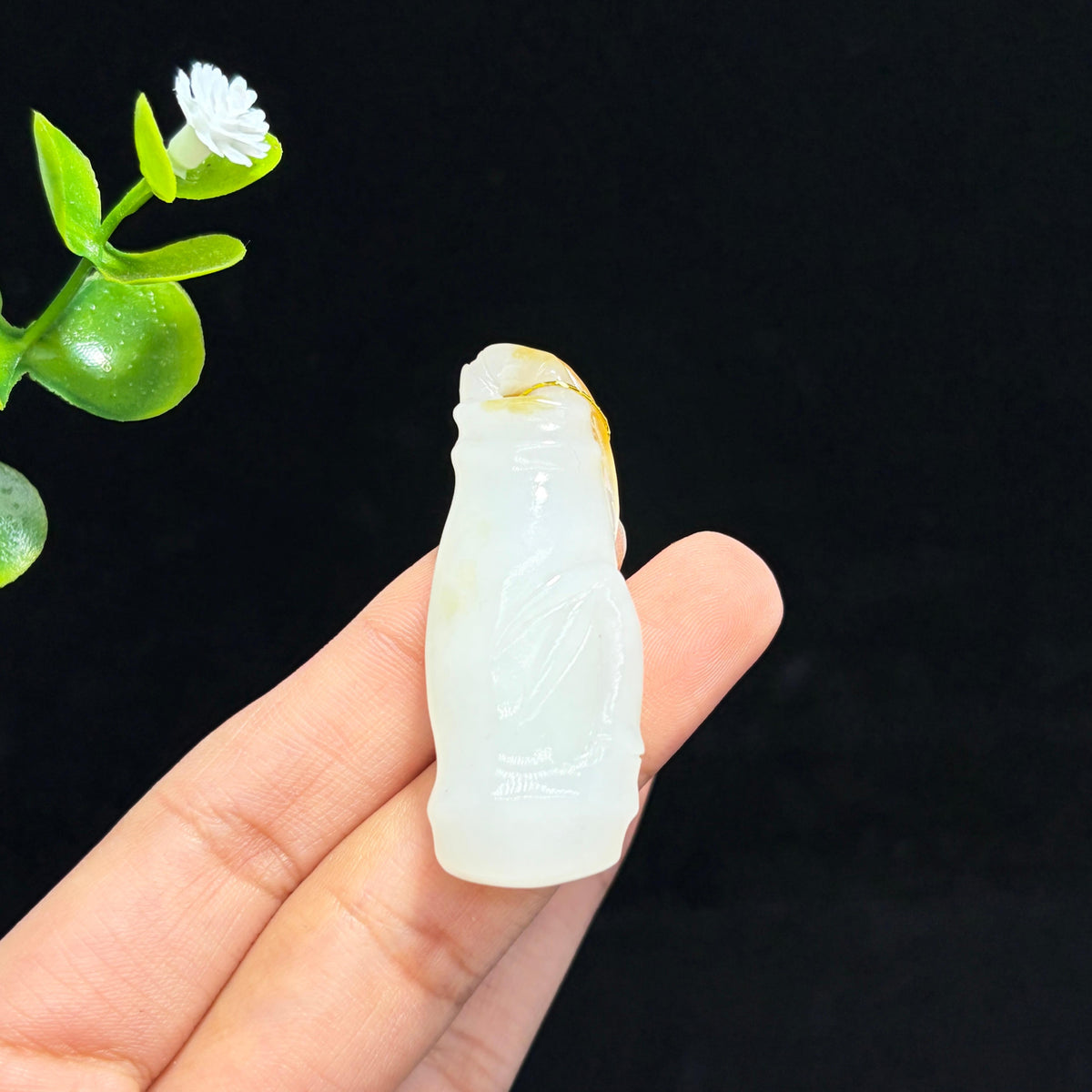 和田山料糖白玉竹节挂件（yc775399）