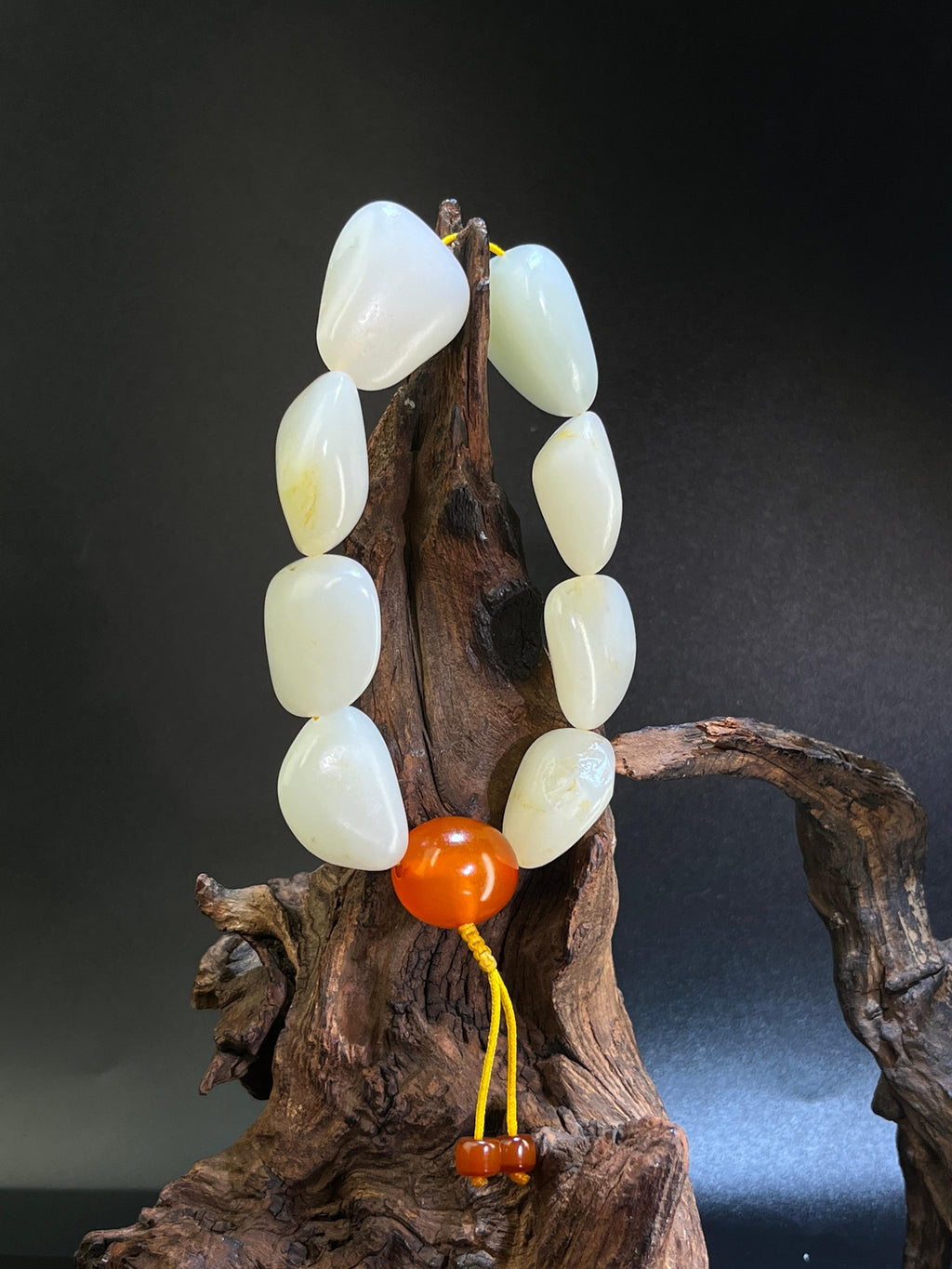 新疆和田玉光白籽手串（yc229354）