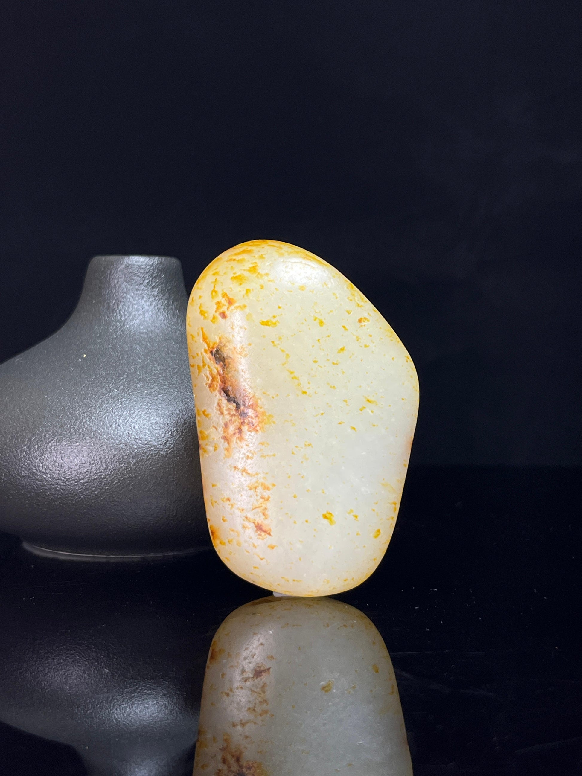 新疆和田玉籽料原石洒金皮挂件原皮独籽2（yc235078）