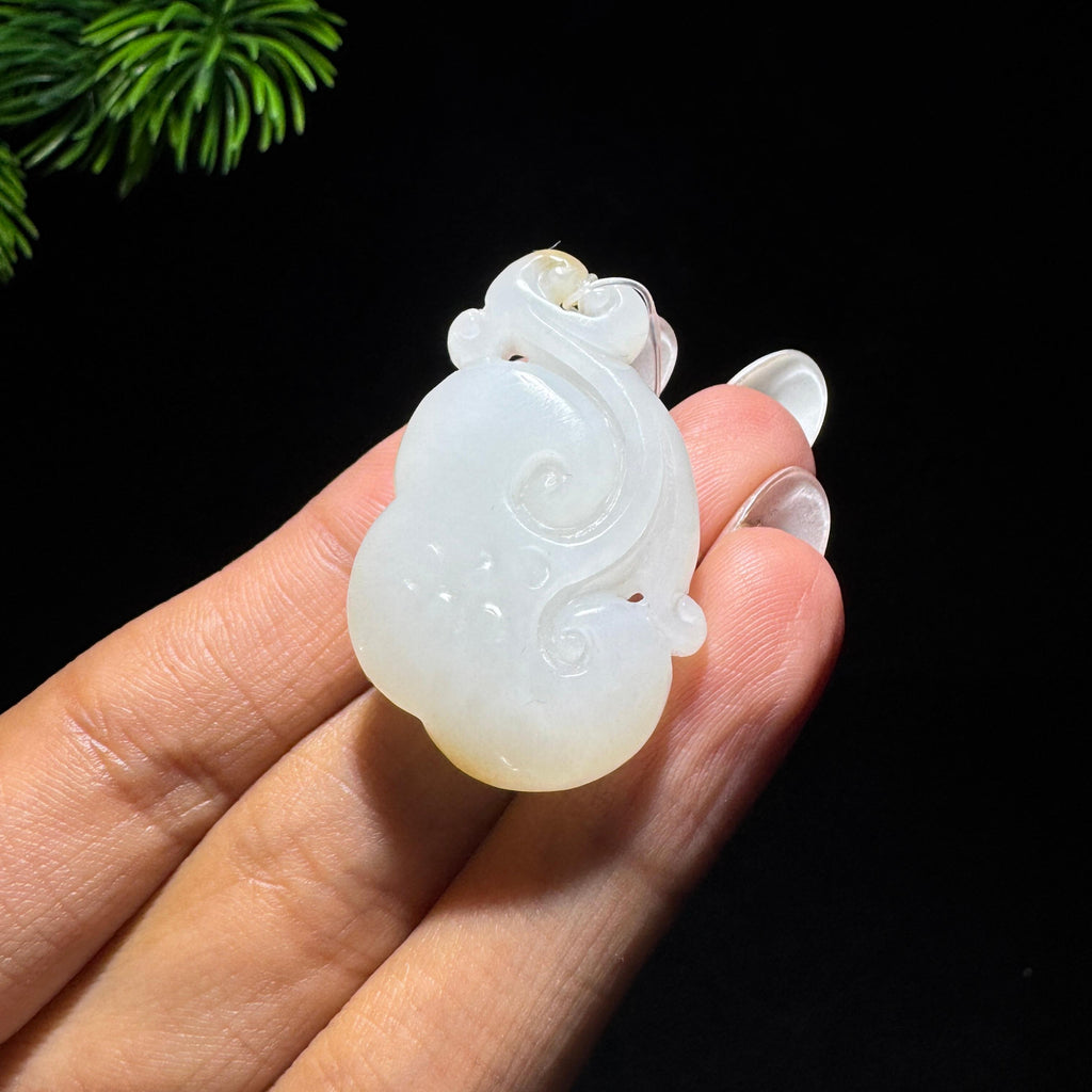 和田玉山料糖白如意（yc773235）