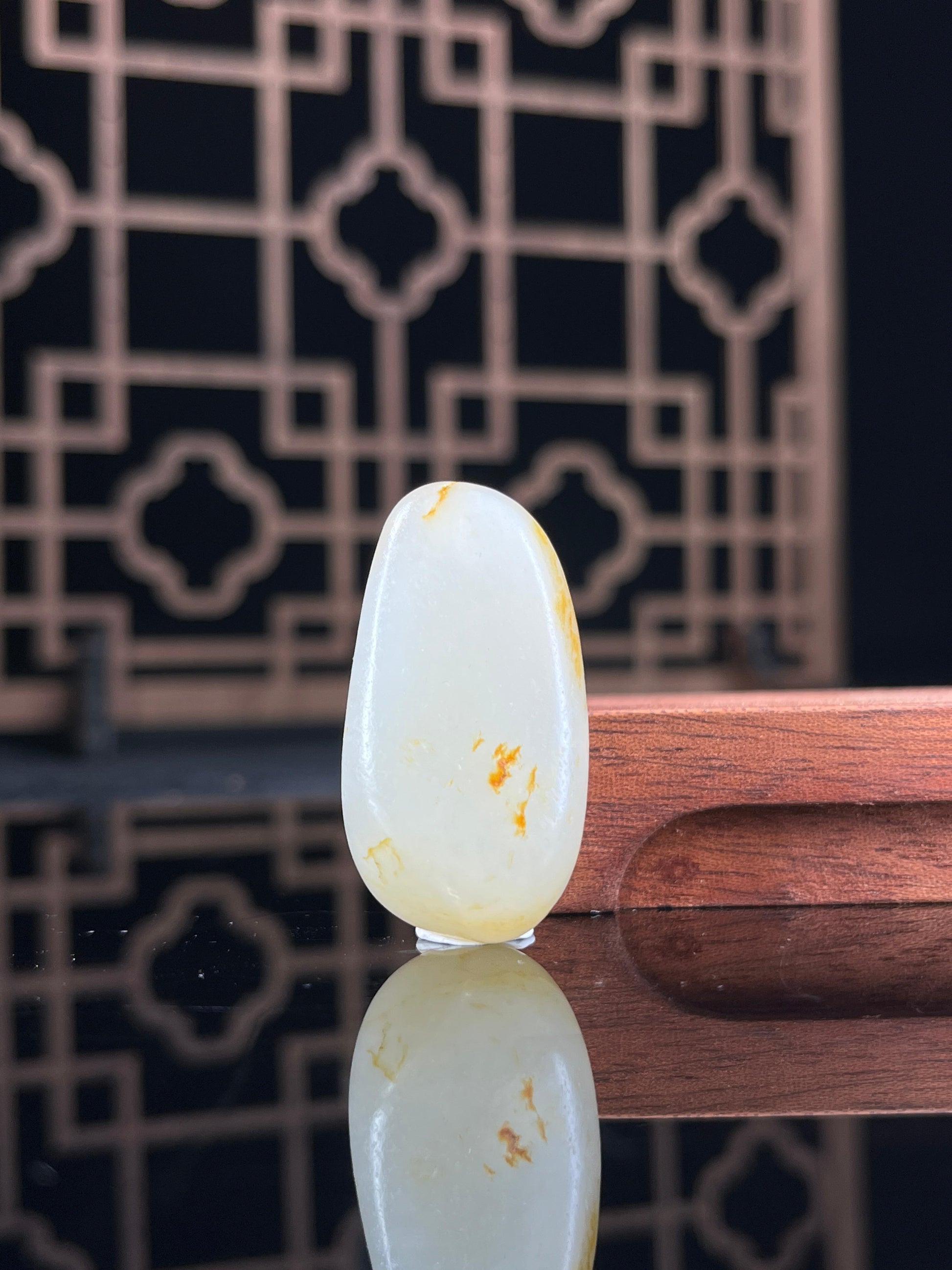 新疆和田玉白玉籽料原石洒金皮挂件8（yc233993）