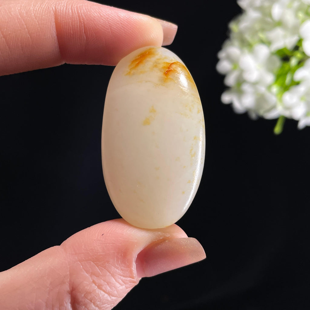 和田玉白玉“晨露凝脂”洒金皮籽料（yc368638）