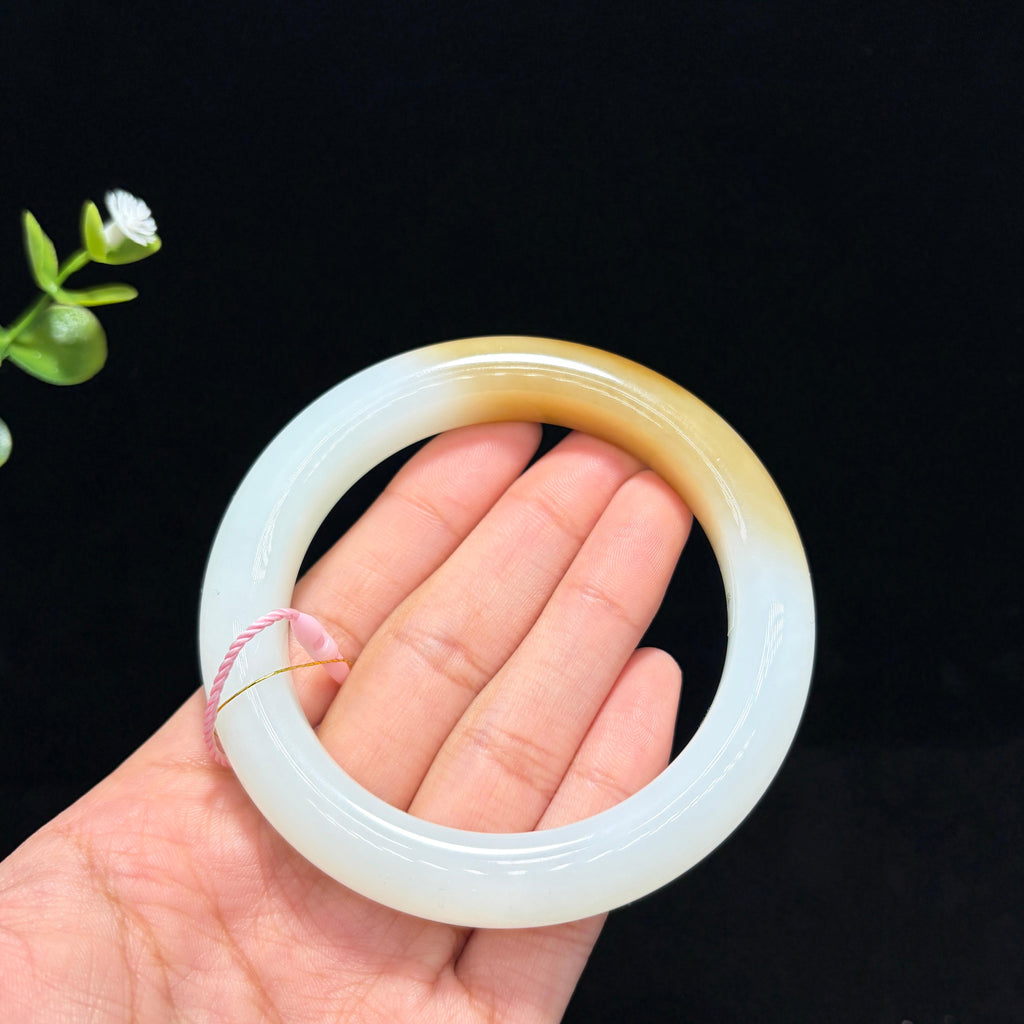 高品质新疆羊脂糖白玉手镯（yc783791）
