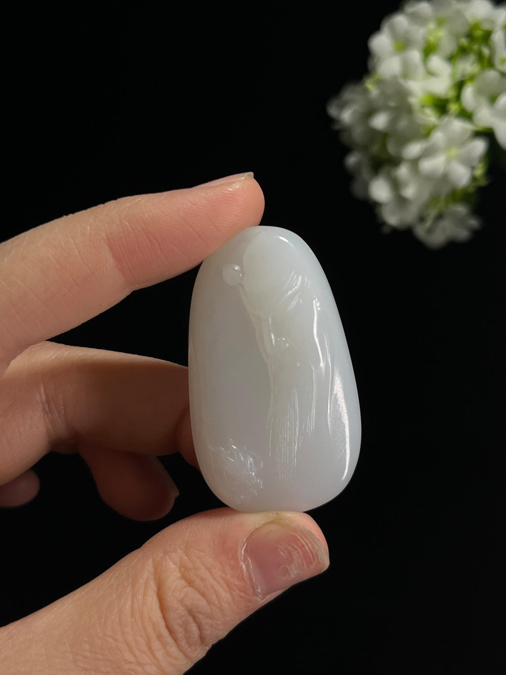 和田玉白玉“忠义关公”挂件（yc257303）