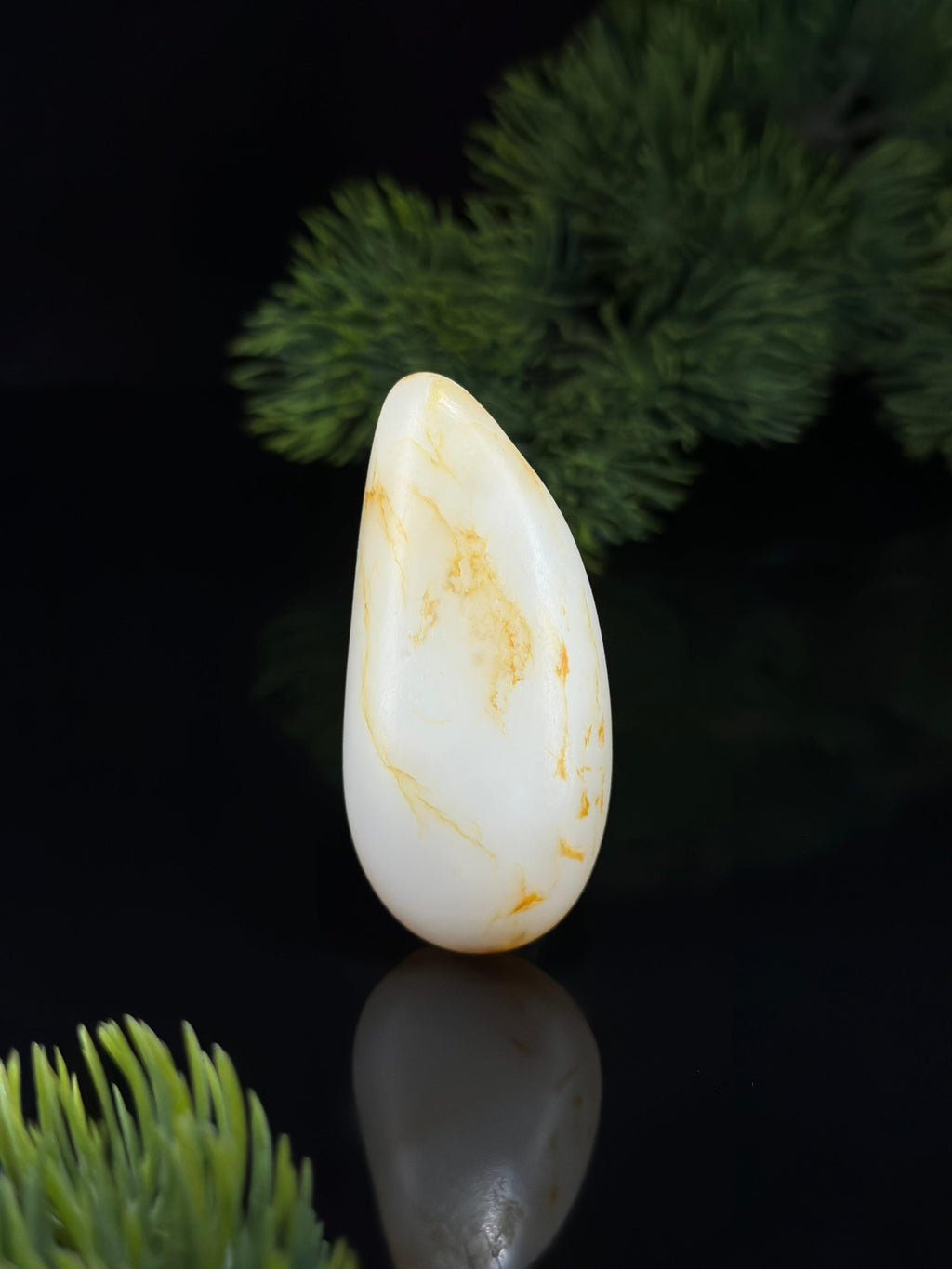 新疆和田玉白玉洒金皮精品籽料手把件（yc681620）