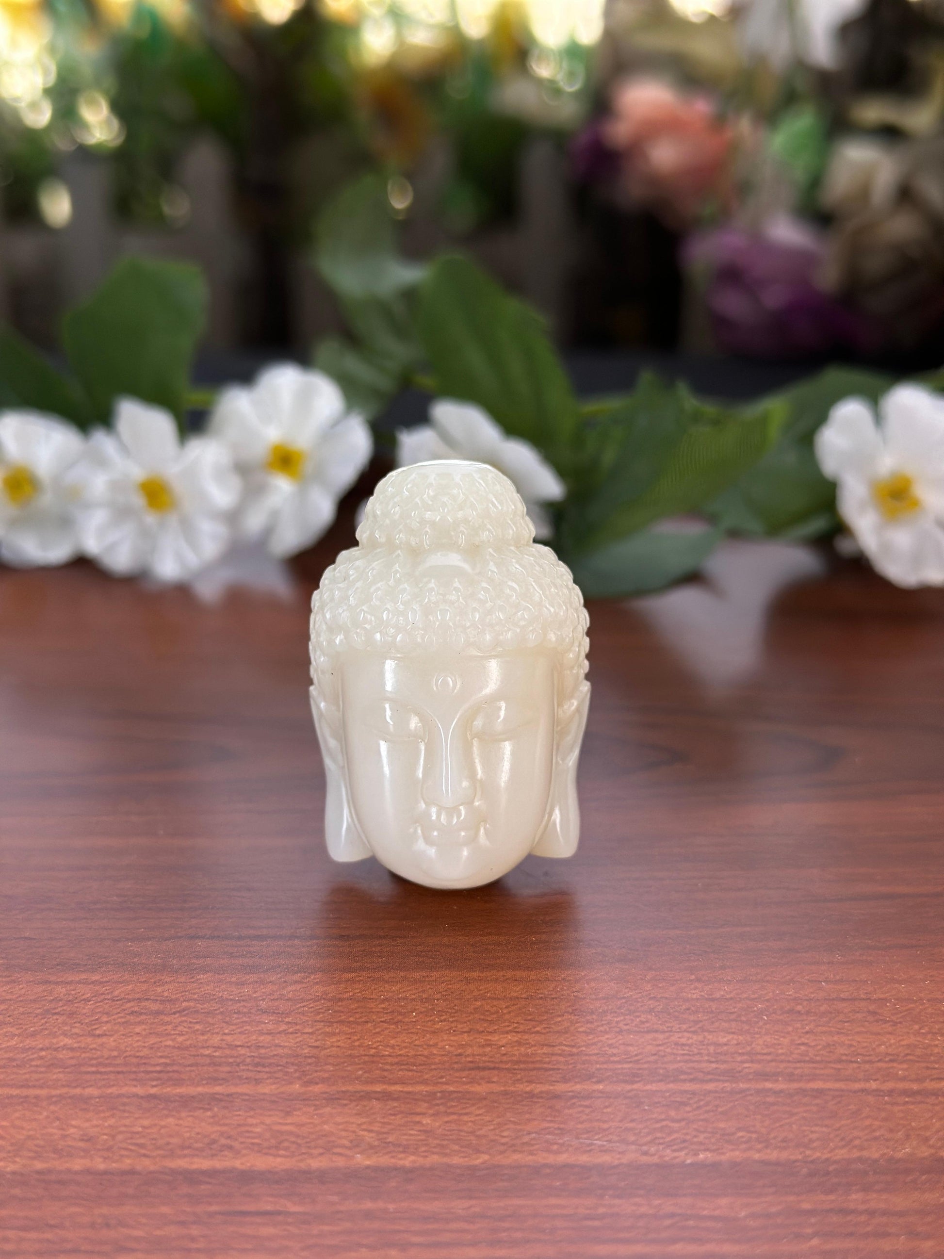 和田白玉白玉佛首挂件（yc711125）