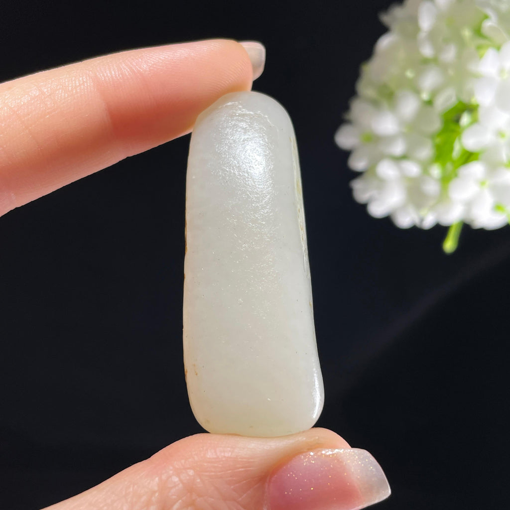 和田玉白玉“象牙凝脂”秋梨皮籽料（yc394043）