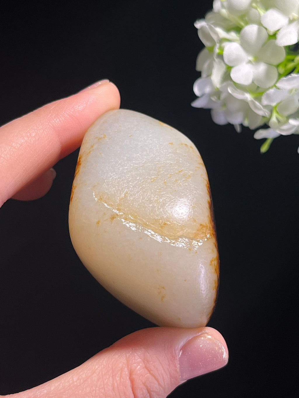 和田玉收藏级聚红洒金皮籽料原石（yc262825）