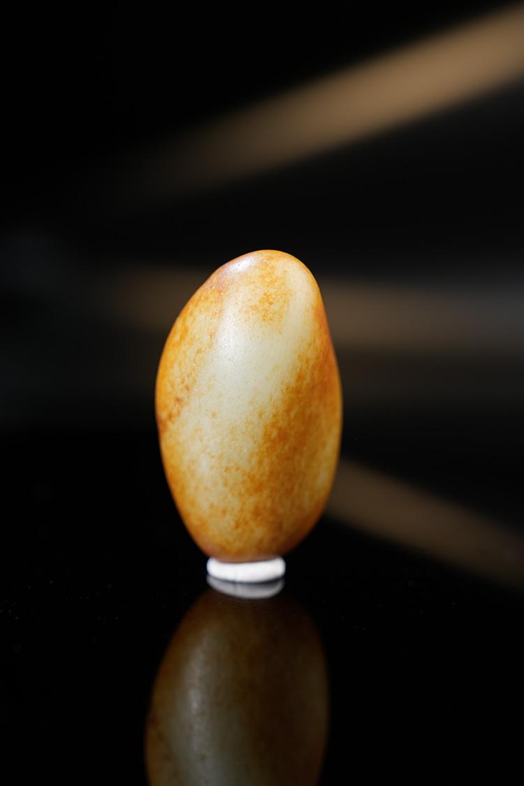 新疆和田玉籽料原石洒金皮挂件（yc251747）