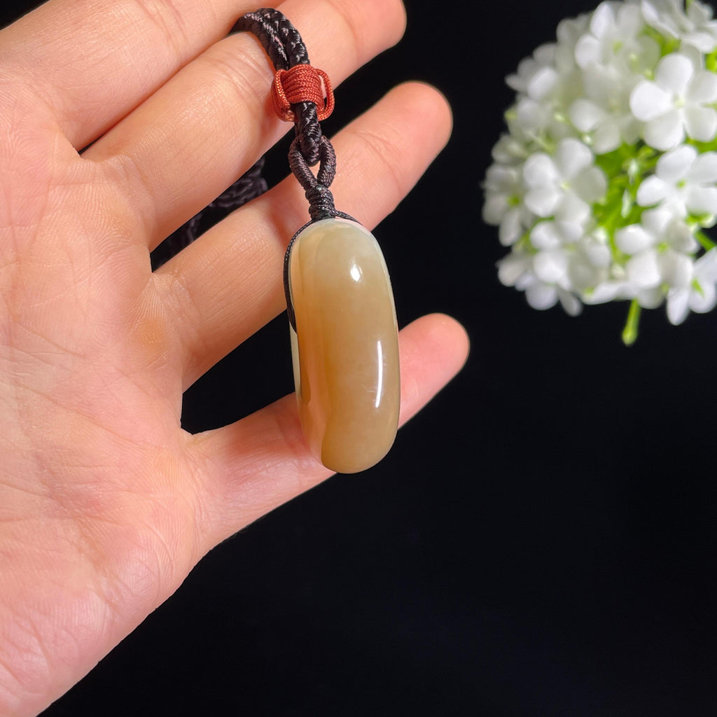 新疆天然和田玉糖白平安扣（yc332314）