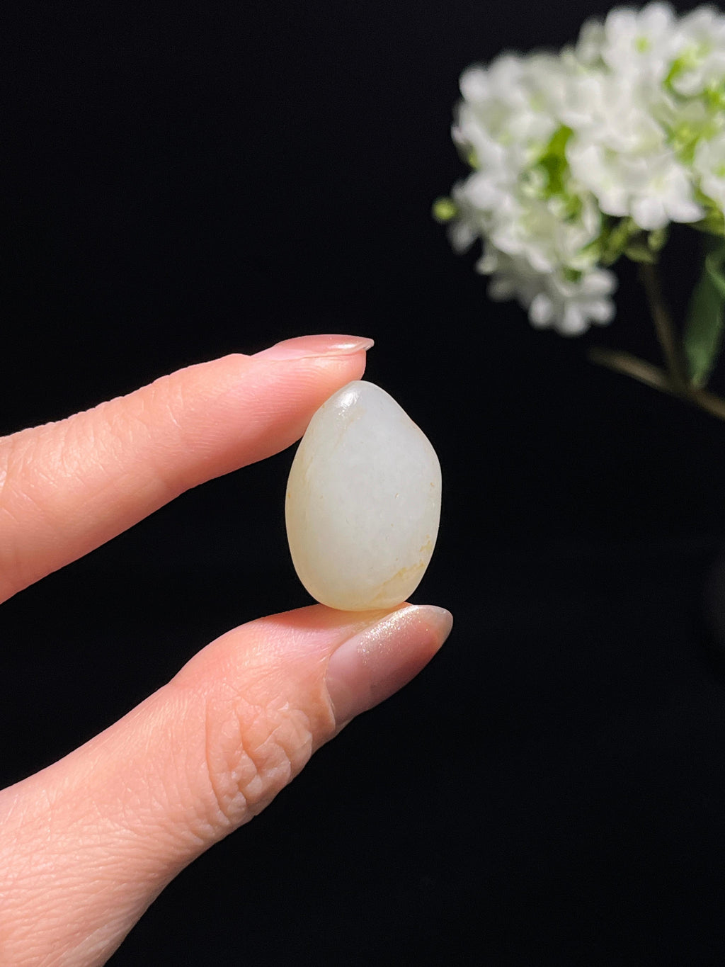 新疆和田玉光白籽料原石（yc250769）