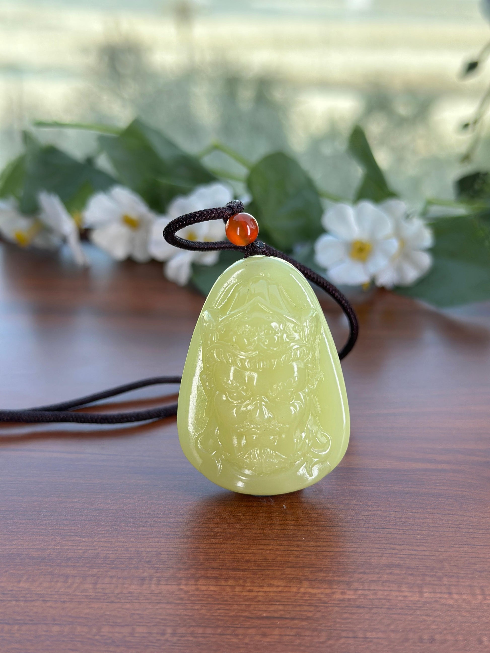 和田玉黄口黄财神挂件（yc703514）