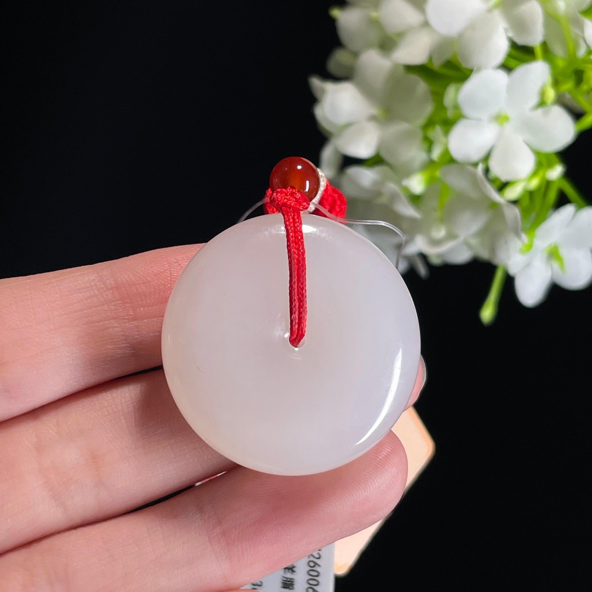 新疆天然和田玉“圆满结界”羊脂白玉平安扣（yc315199）