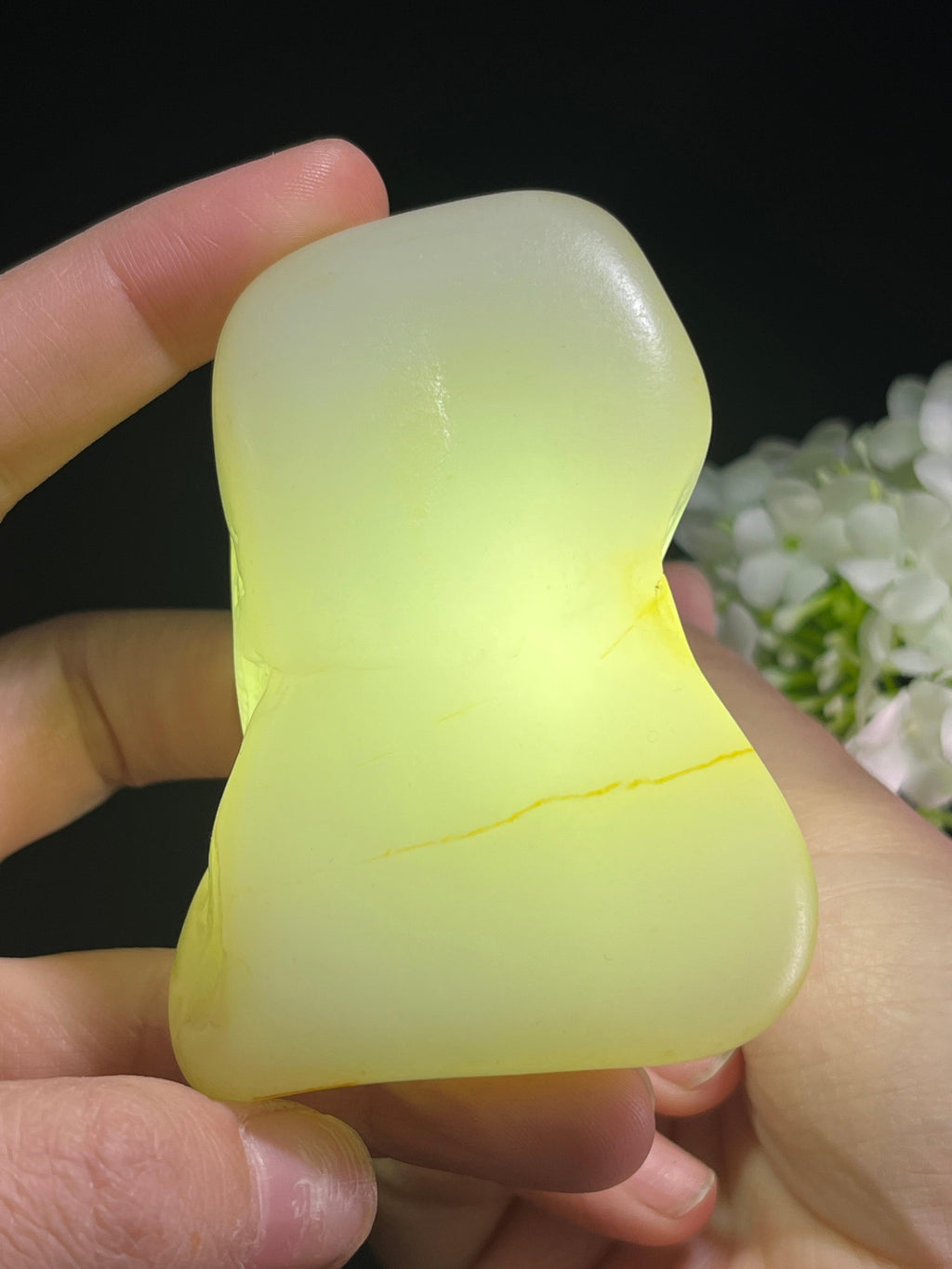 新疆和田玉收藏级羊脂白玉籽料原石手把件（yc253877）