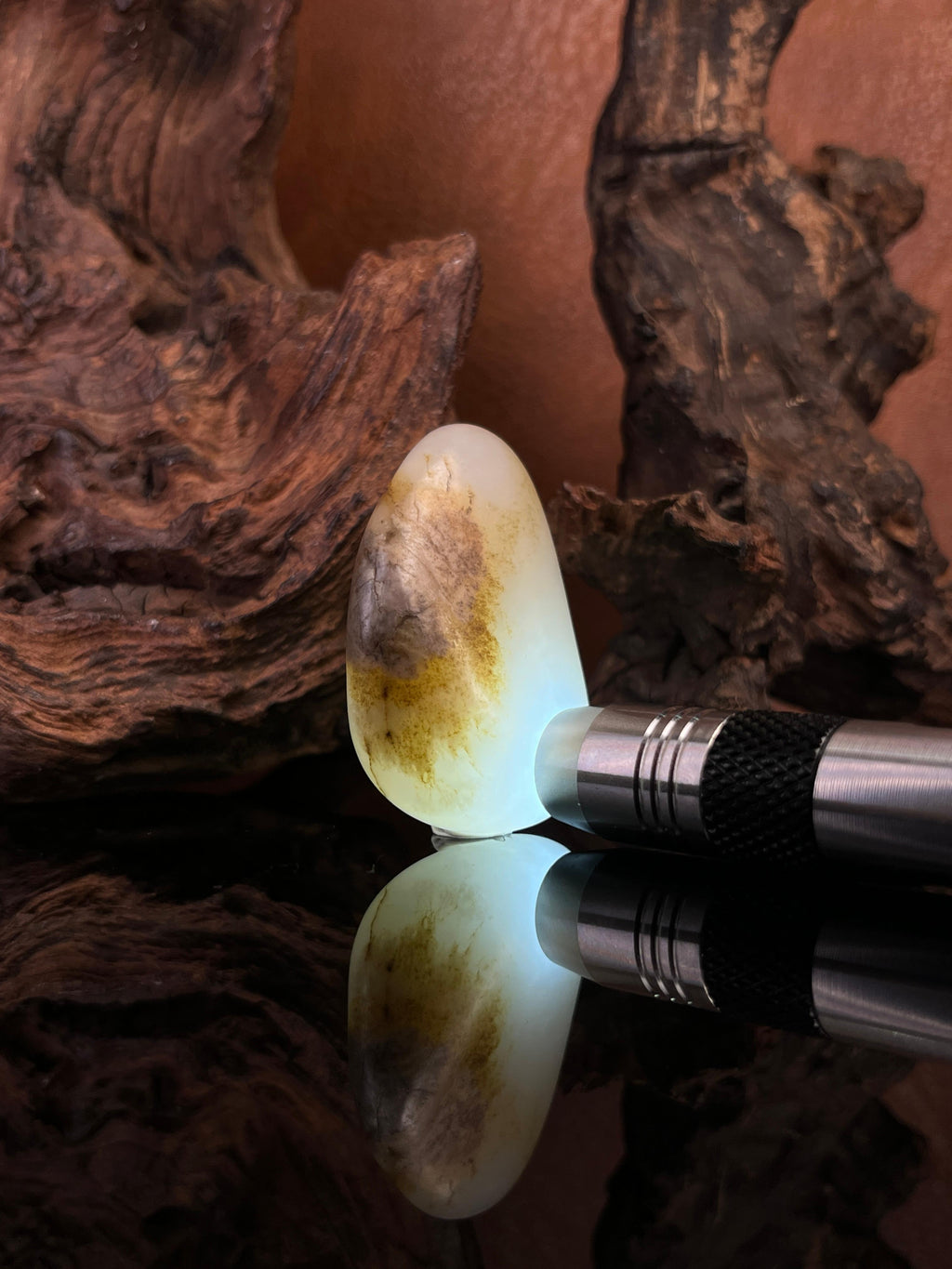 和田玉秋梨皮羊脂白籽料挂件（yc227880）