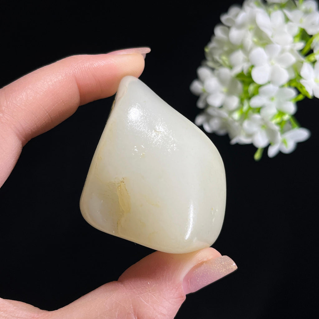 和田玉白玉“金痕浅印”淡洒金皮籽料（yc367803）