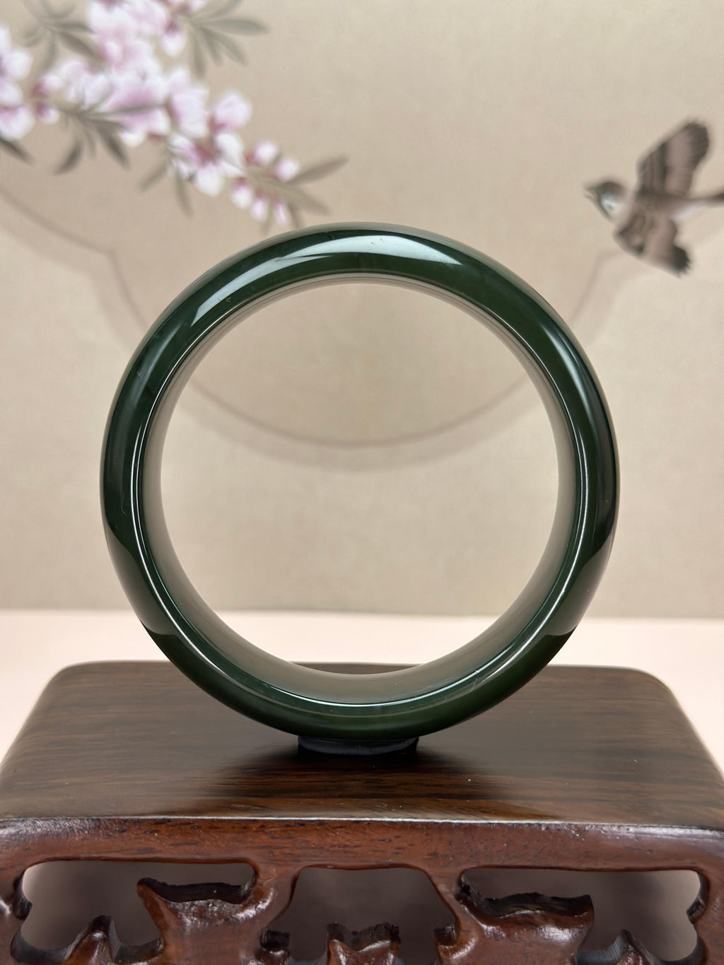 和田玉碧玉轮胎镯（卡58）（yc767623）