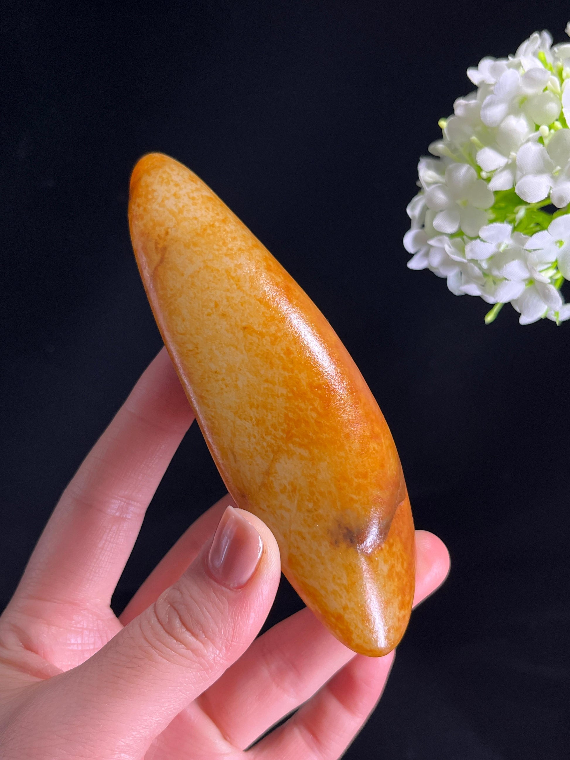 2025.11.26，和田玉老熟金包银籽料原石手把件（yc276513）