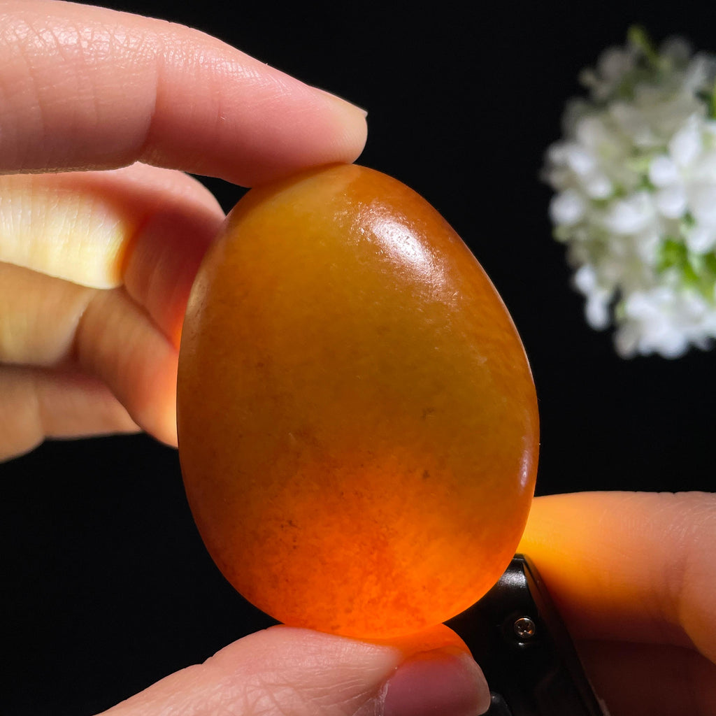 新疆天然和田玉“蜜脂金丸”黄沁籽料（yc440954）