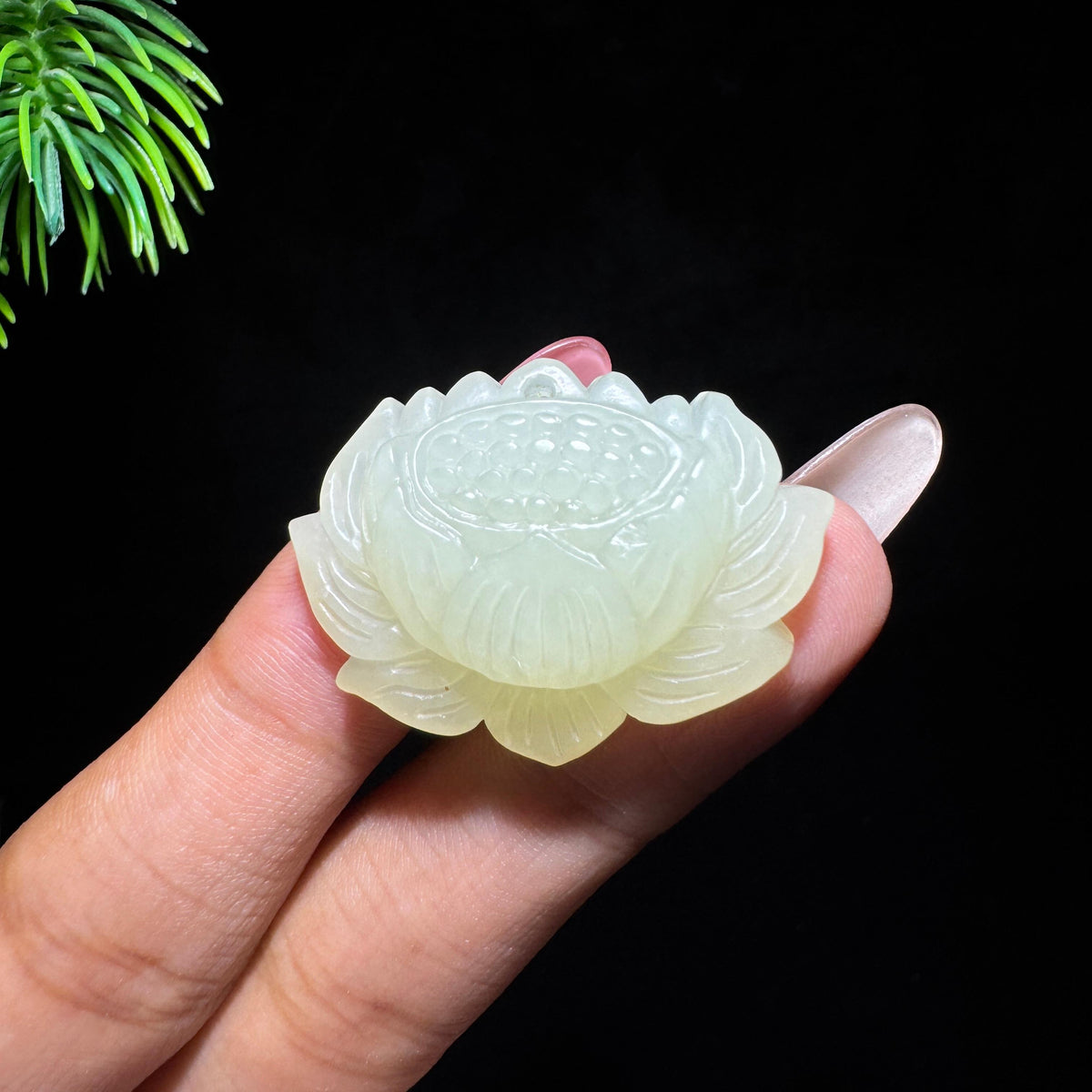和田玉山料黄玉莲花（yc714995）