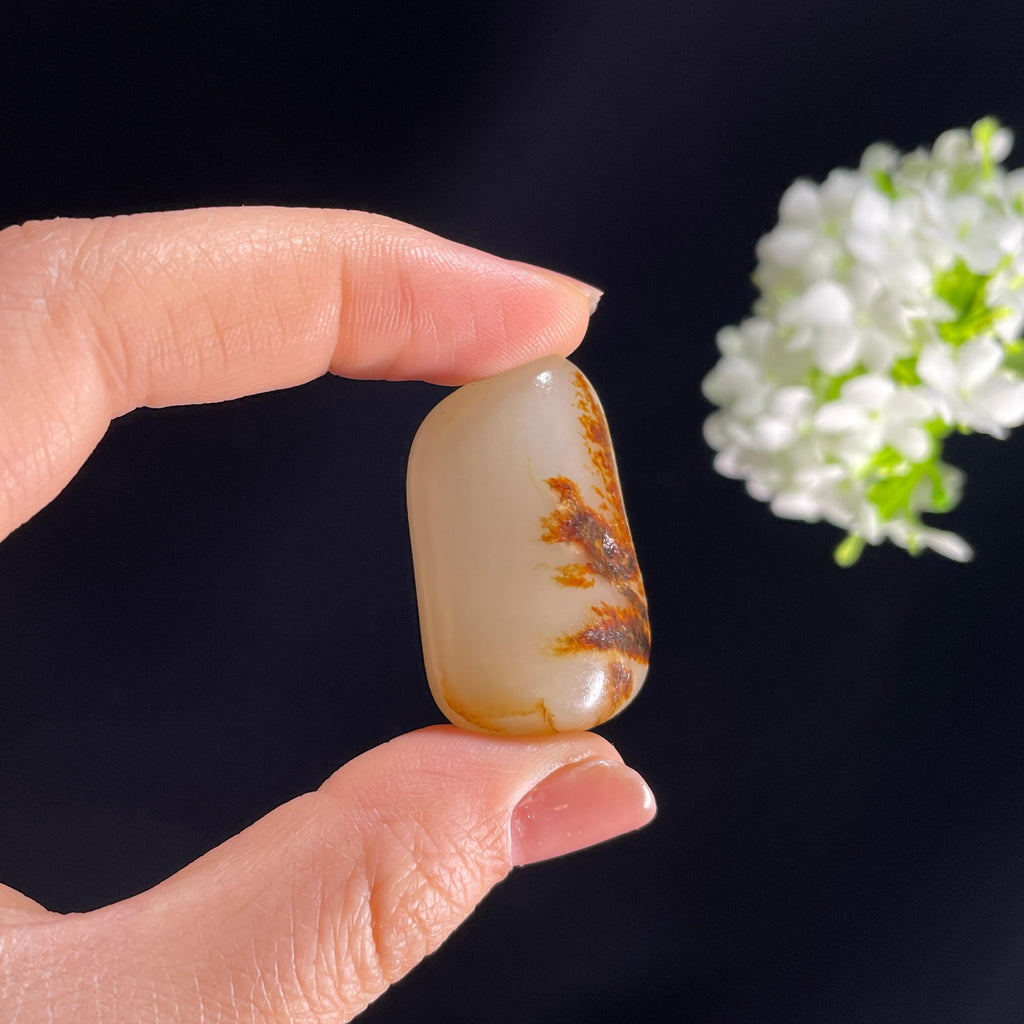 和田玉白玉意境聚红皮“晚霞满天”籽料原石（yc283051）