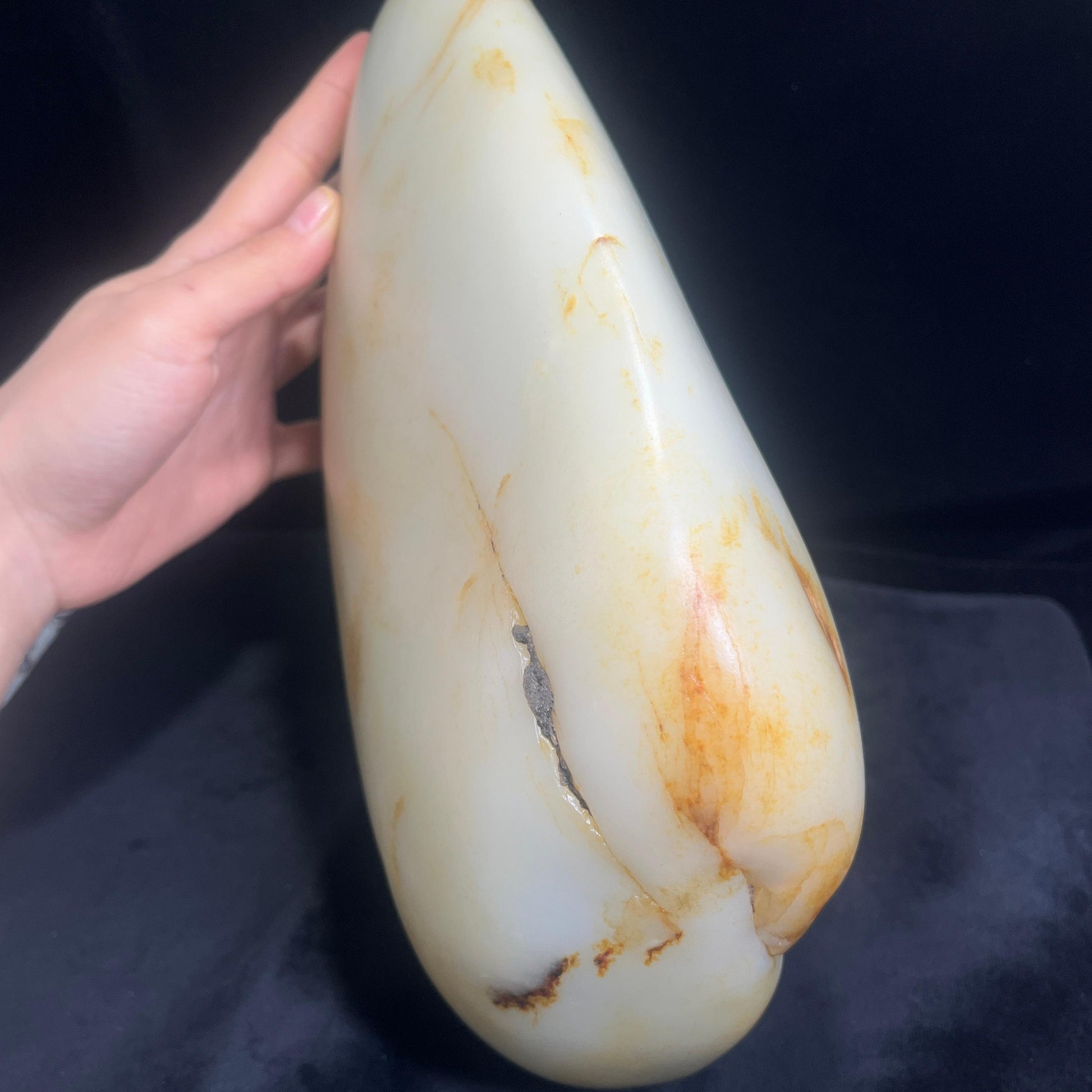 和田玉白玉“天山玉镜”洒金皮秋梨皮籽料（yc344250）