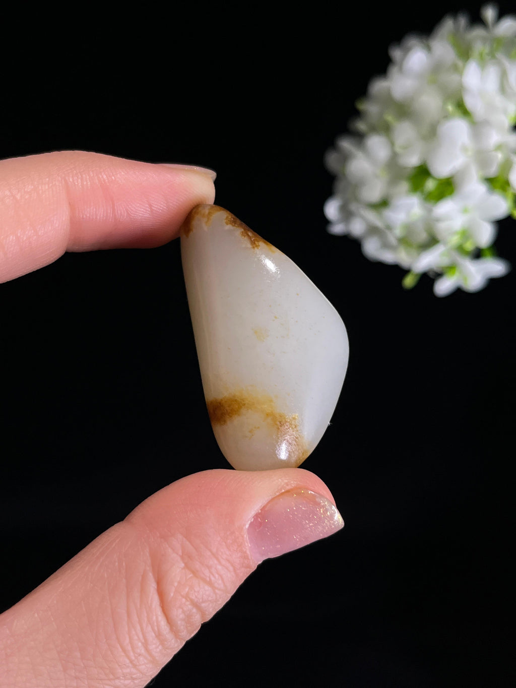 新疆天然和田玉白玉洒金皮籽料原石（yc272887）