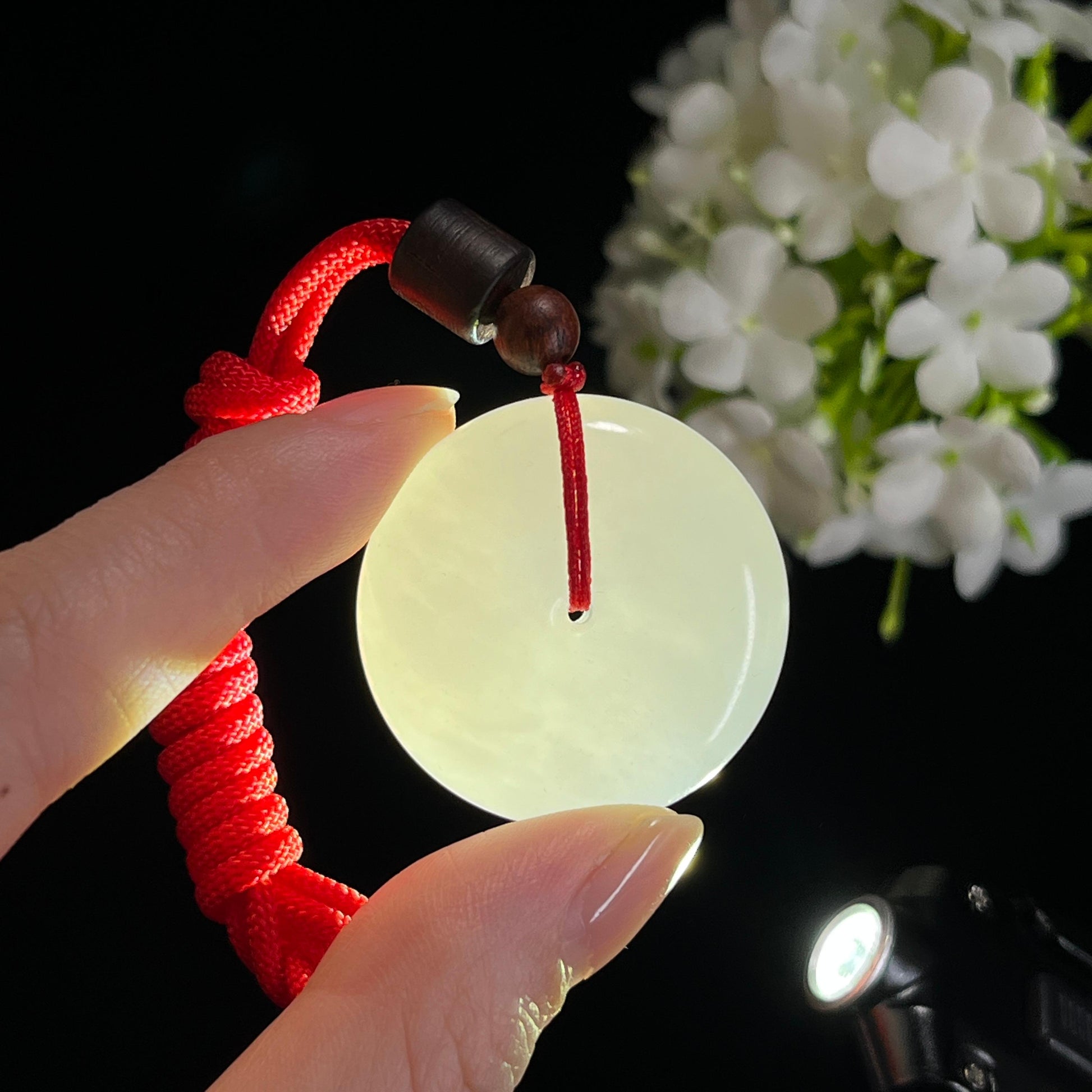 和田玉白玉平安扣（yc329975）