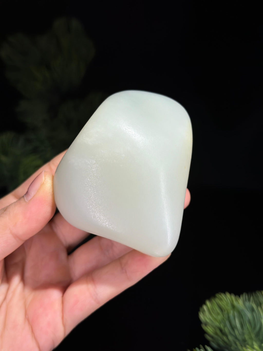 新疆和田玉白玉淡洒金皮珍品籽料手把件（yc477556）