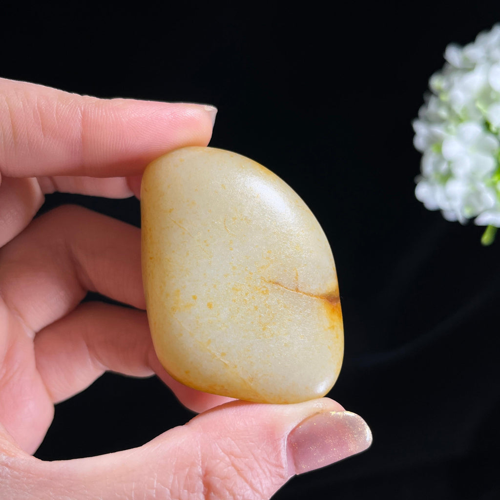 新疆天然和田玉白玉“金砂凝玉”洒金皮籽料原石（yc300245）