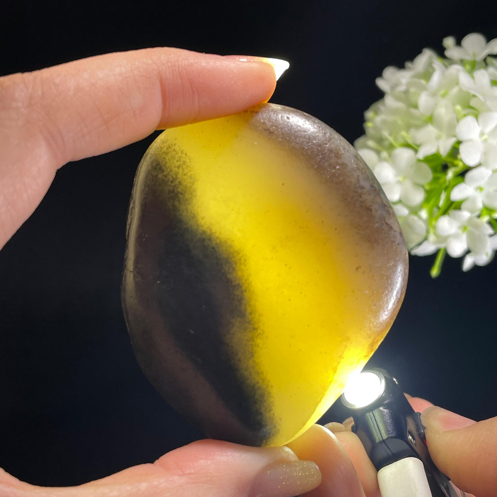 和田玉青花“墨染清溪”秋梨皮籽料（yc362887）