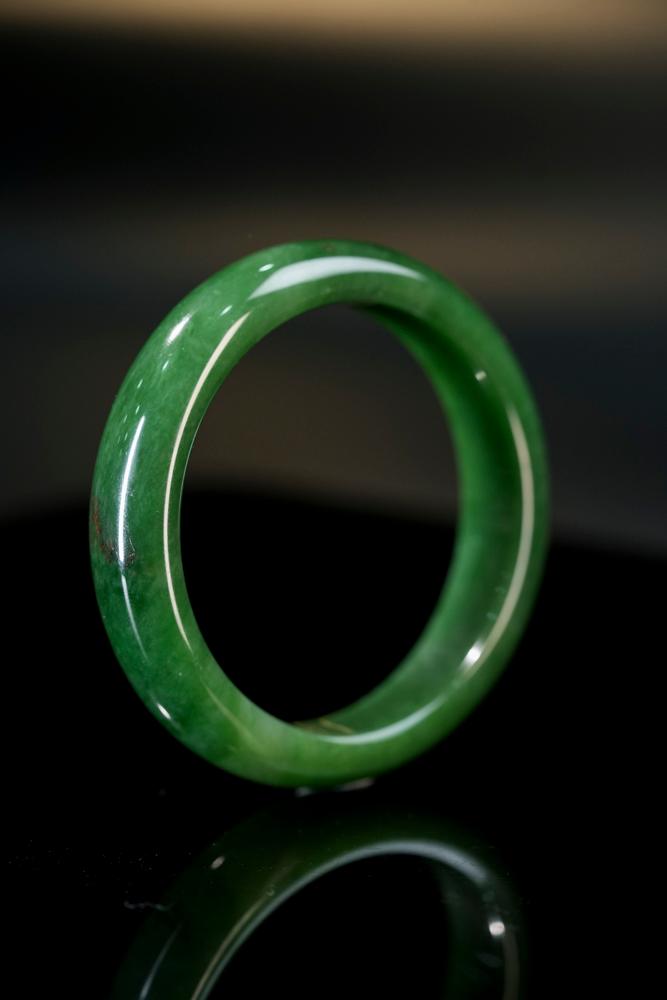 新疆天然和田玉碧玉手镯5（yc253292）