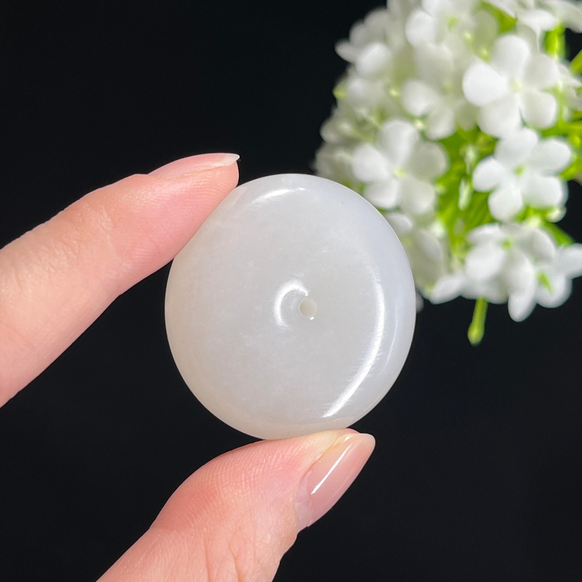 和田玉白玉平安扣（yc329978）