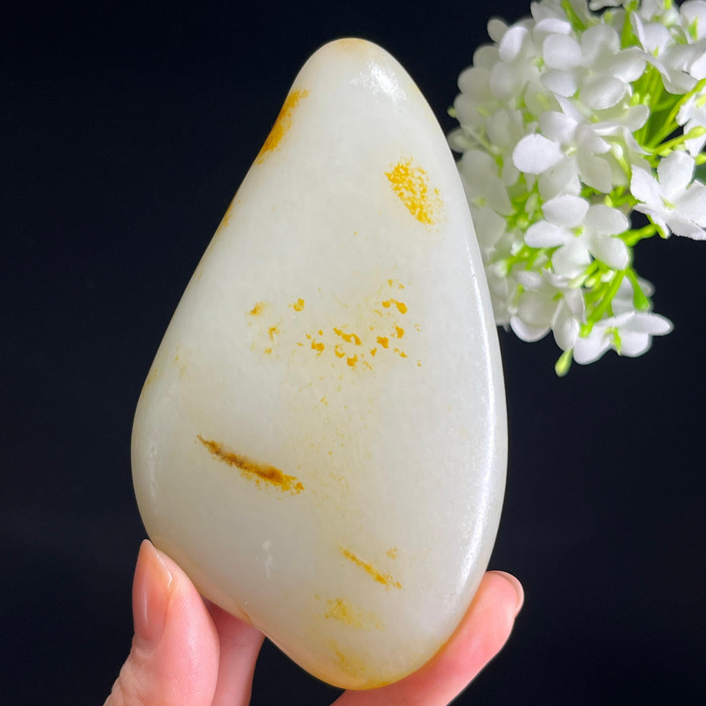 和田玉白玉“金鳞月魄”洒金皮籽料（yc345813）