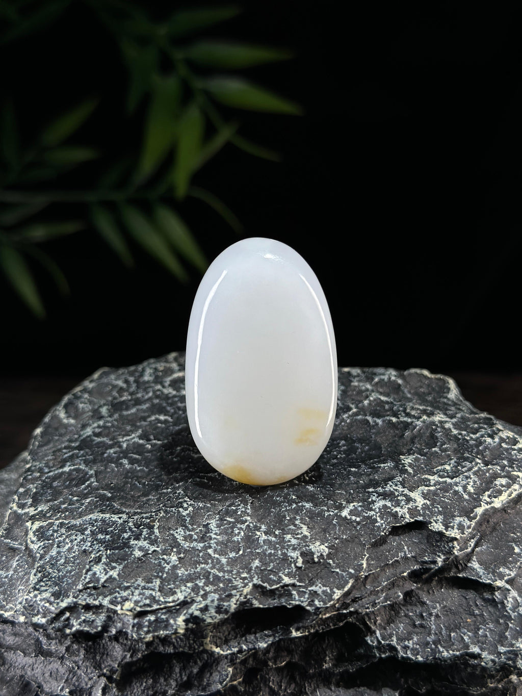 和田玉糖白莲花弥勒挂件（yc732057）