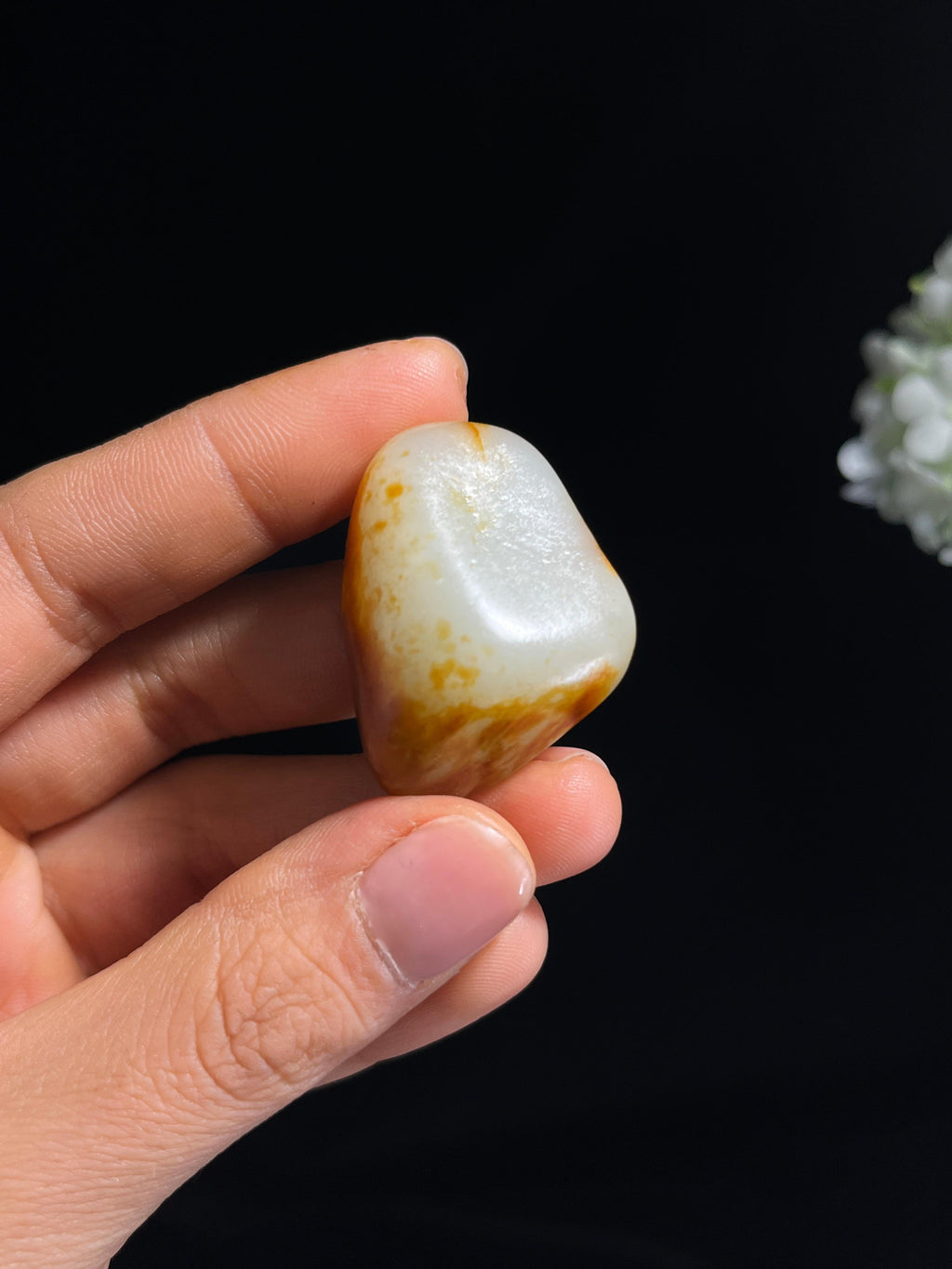 新疆天然和田玉白玉籽料原石挂件（yc263753）