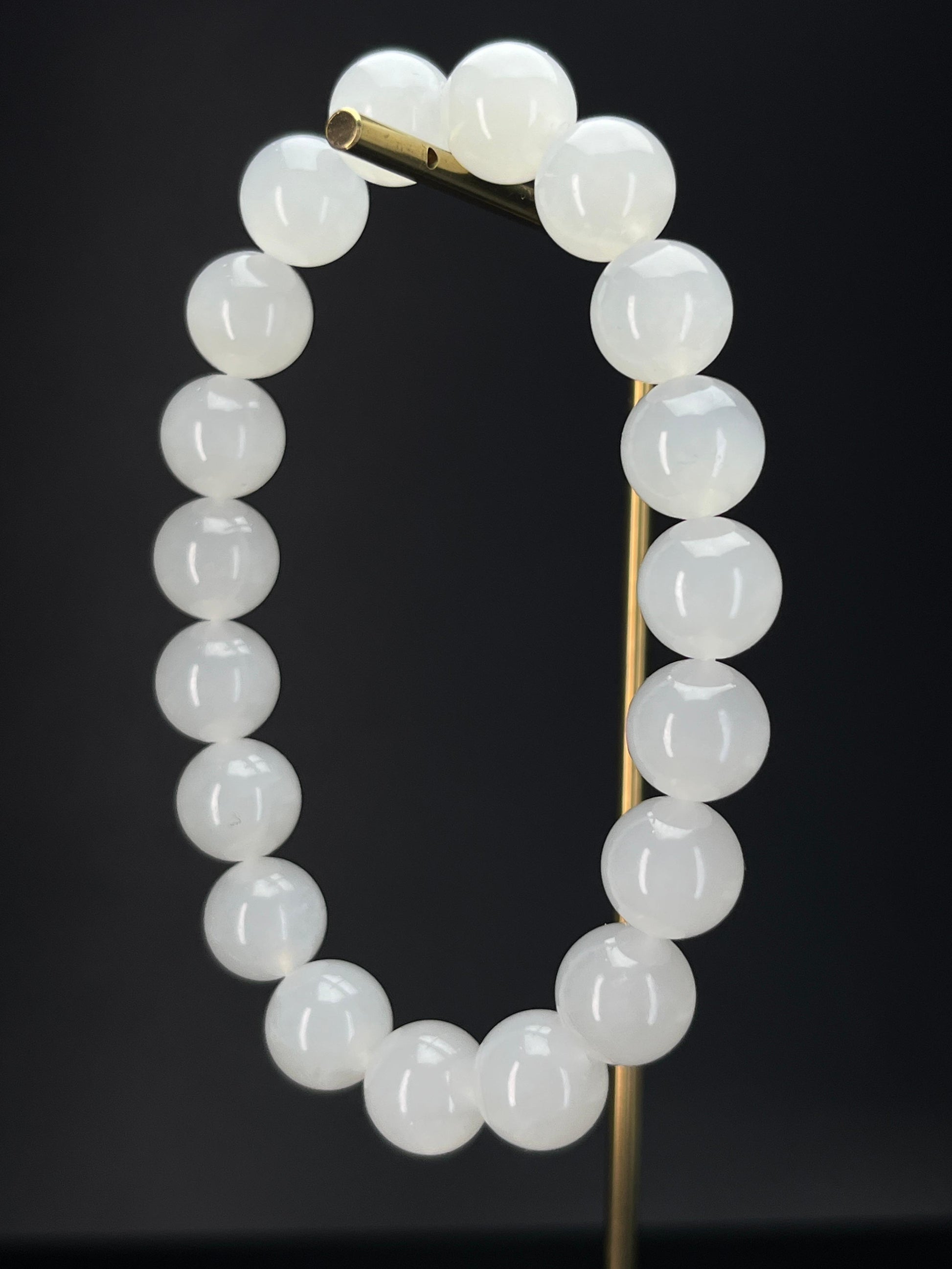 和田玉一级白手串（10卡）秒（yc234093）