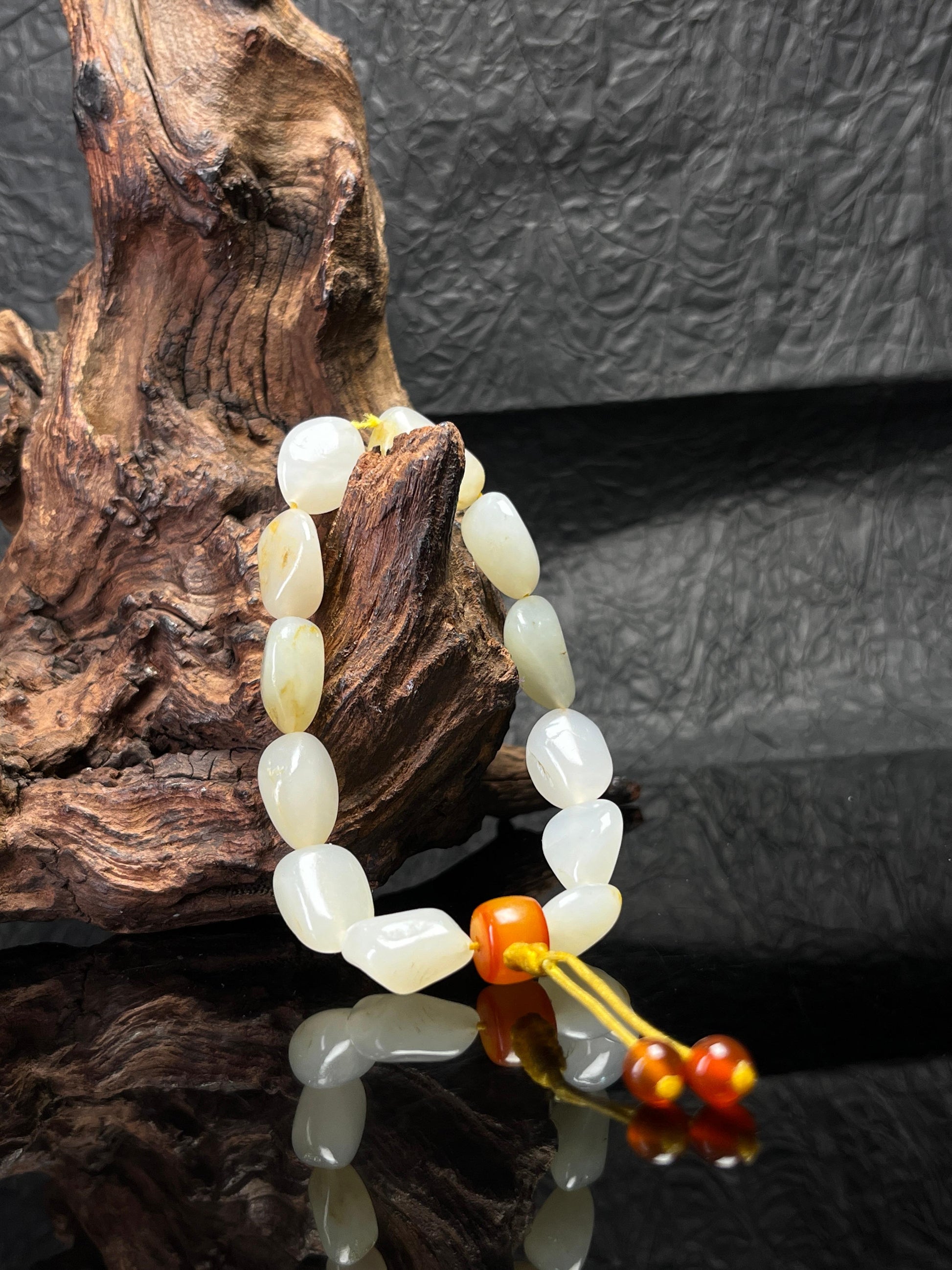 新疆和田玉籽料原石白玉手串原皮原籽（yc232618）