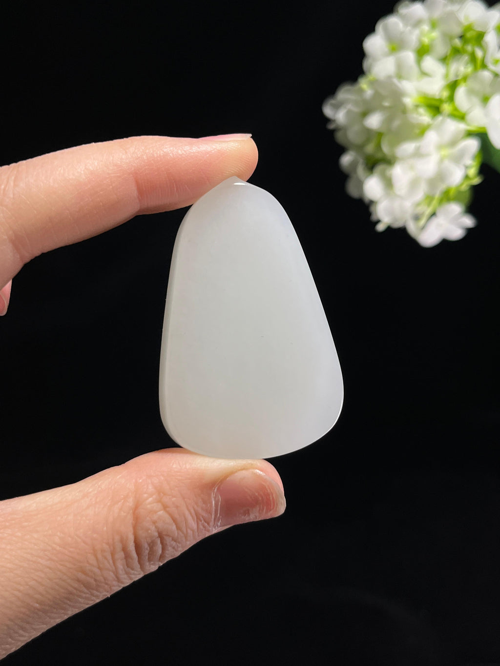 和田玉白玉随形无事牌（yc257302）