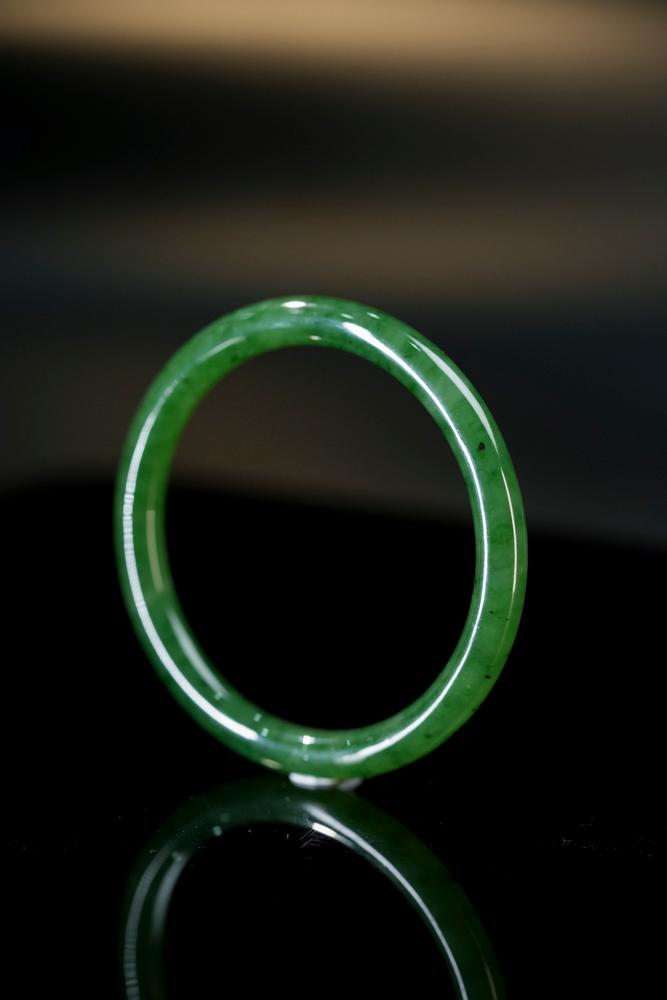 新疆天然和田玉碧玉手镯13（多圈口）（yc253312）