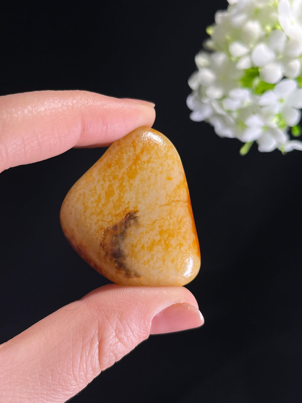 新疆天然和田玉洒金皮“暖玉流金”籽料原石（yc276998）