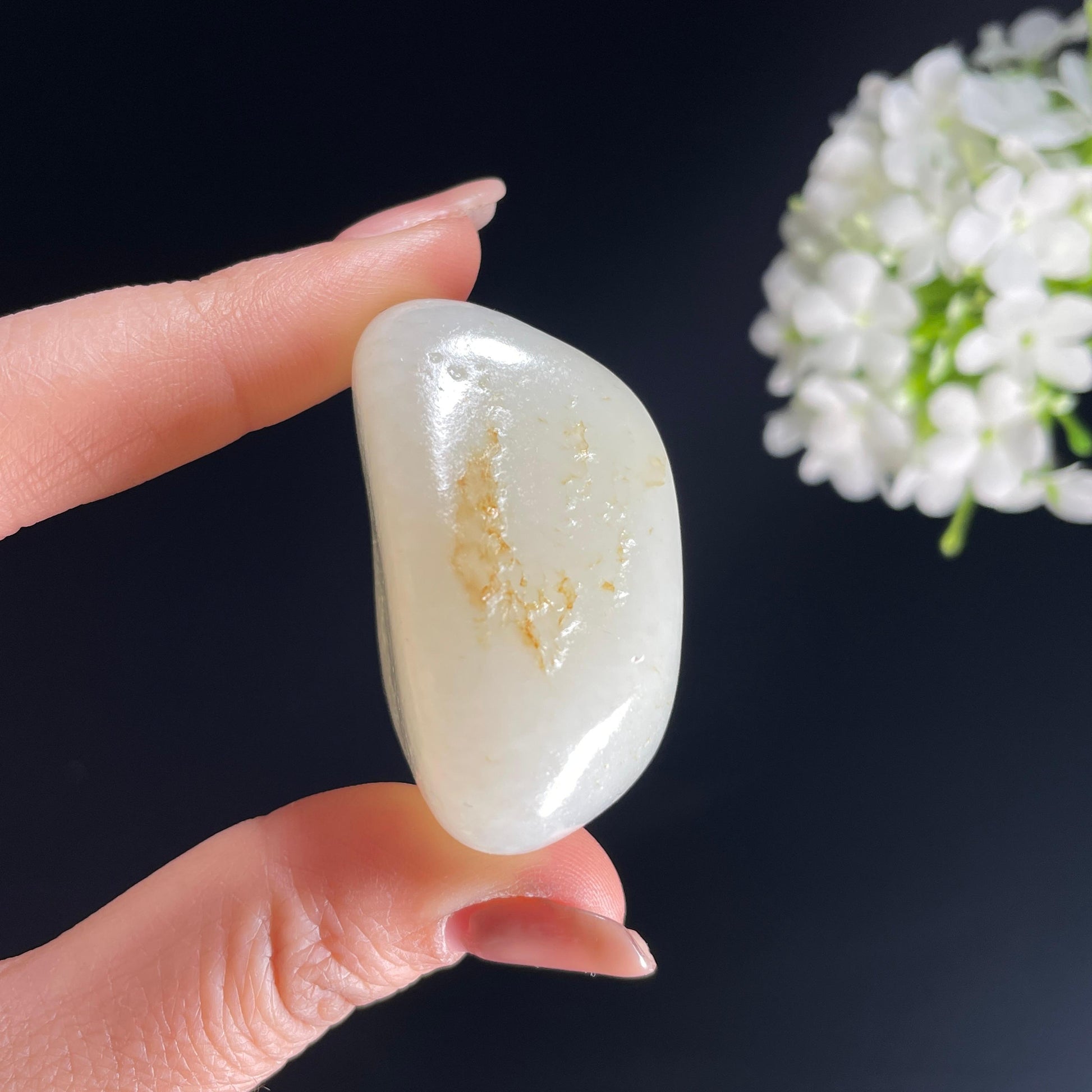 2026.4.9广告流，和田玉白玉“江练含星”洒金皮籽料（yc386275）