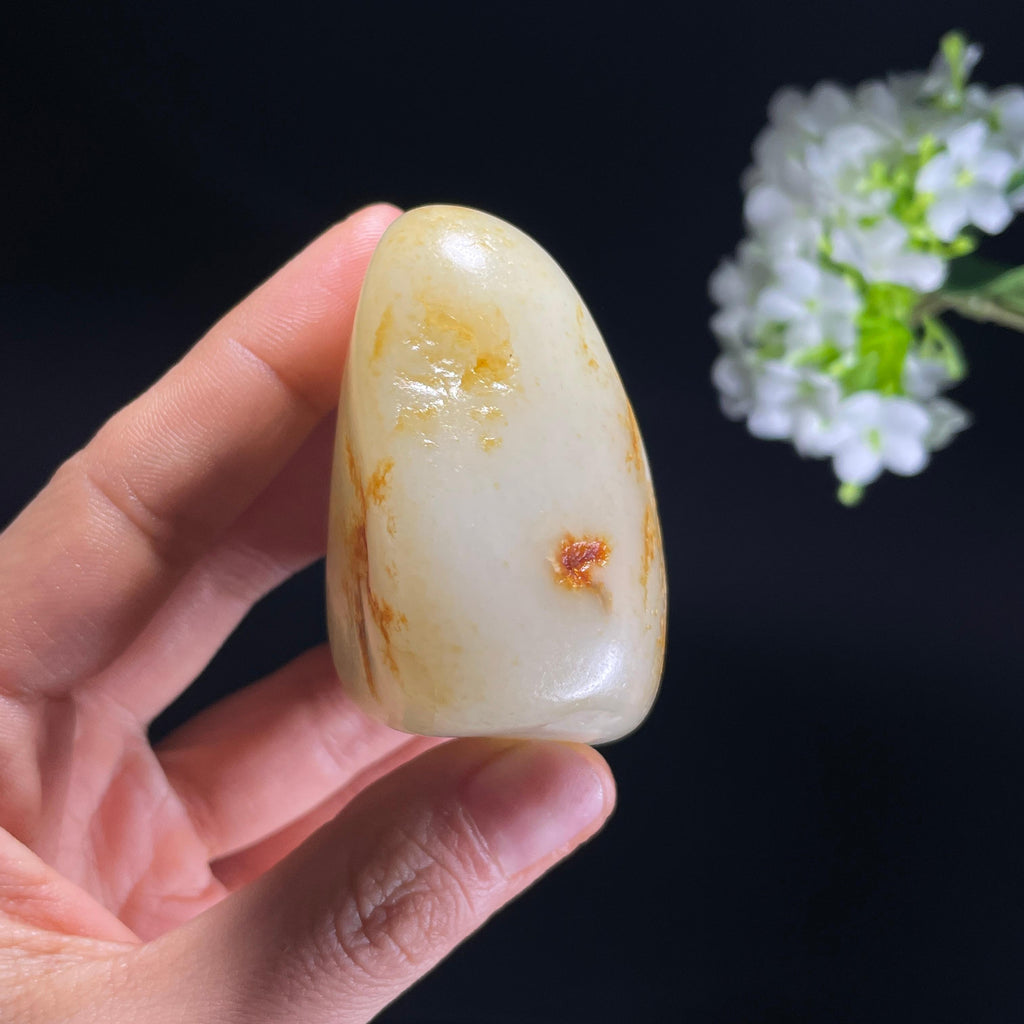 和田玉白玉“红尘烟雨”洒红皮籽料（yc324242）