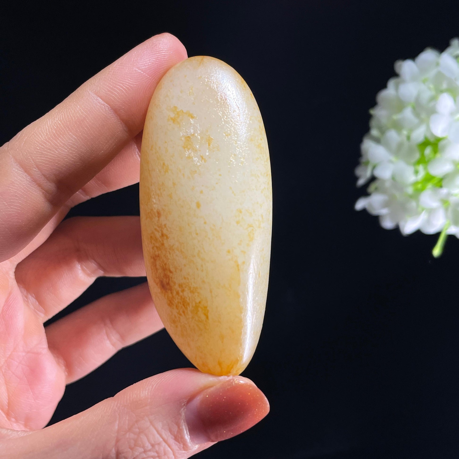 新疆天然和田玉“素月流金”洒金皮籽料（yc401222）