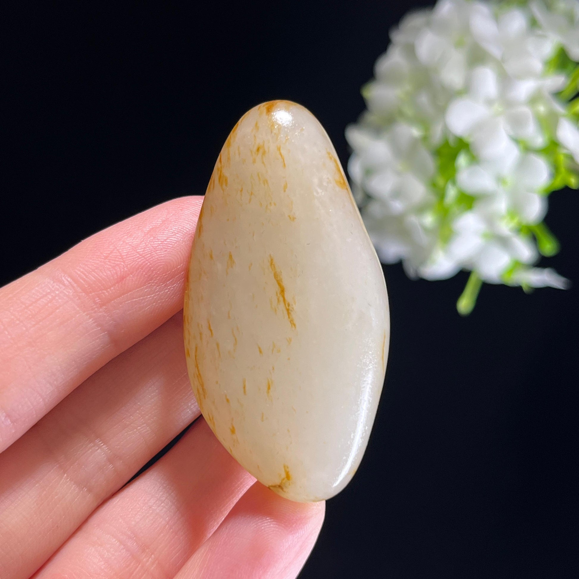 和田玉青白玉“星粟落玉”洒金皮籽料（yc351334）