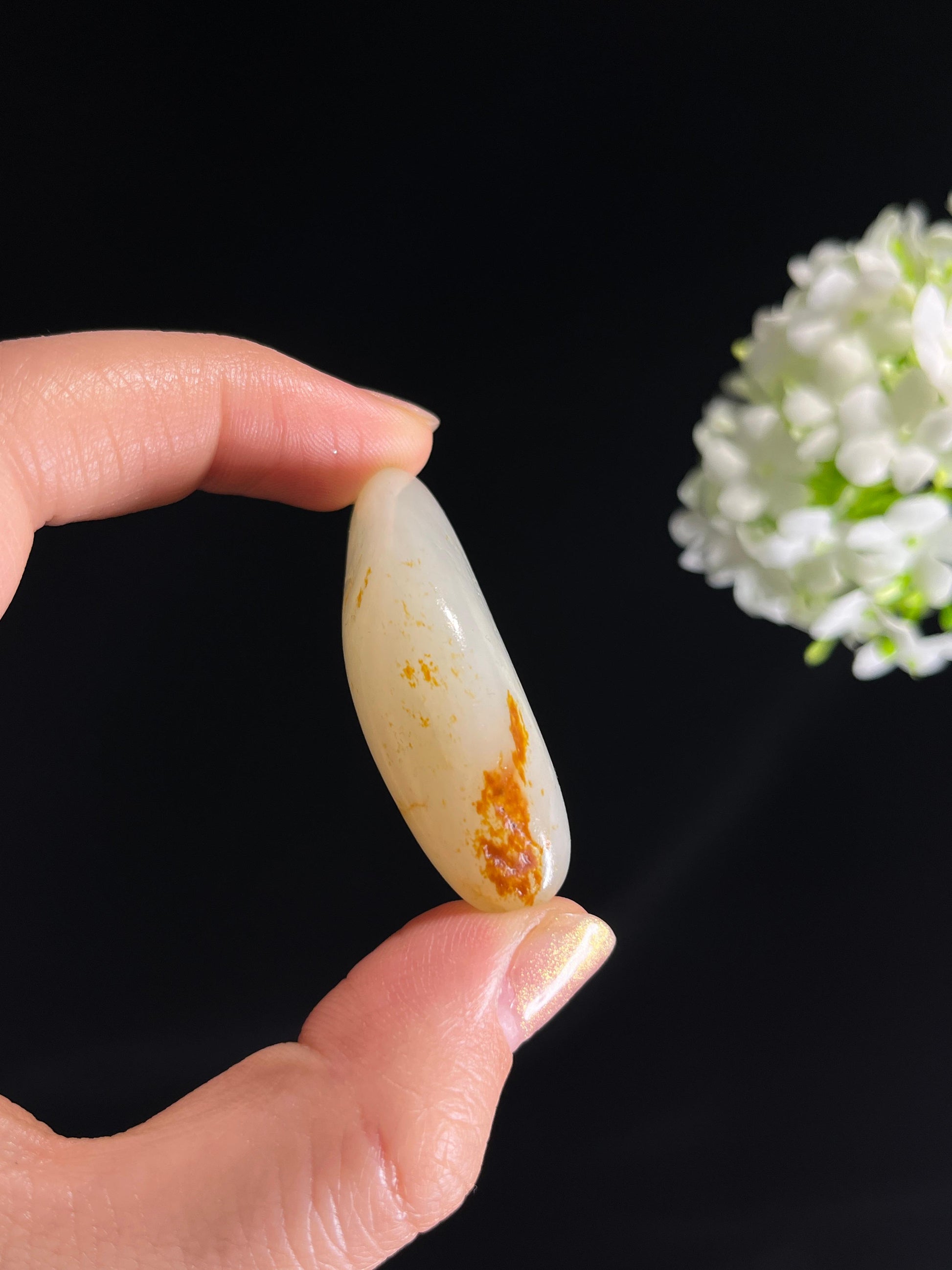和田玉白玉聚红洒金皮籽料原石（yc275154）