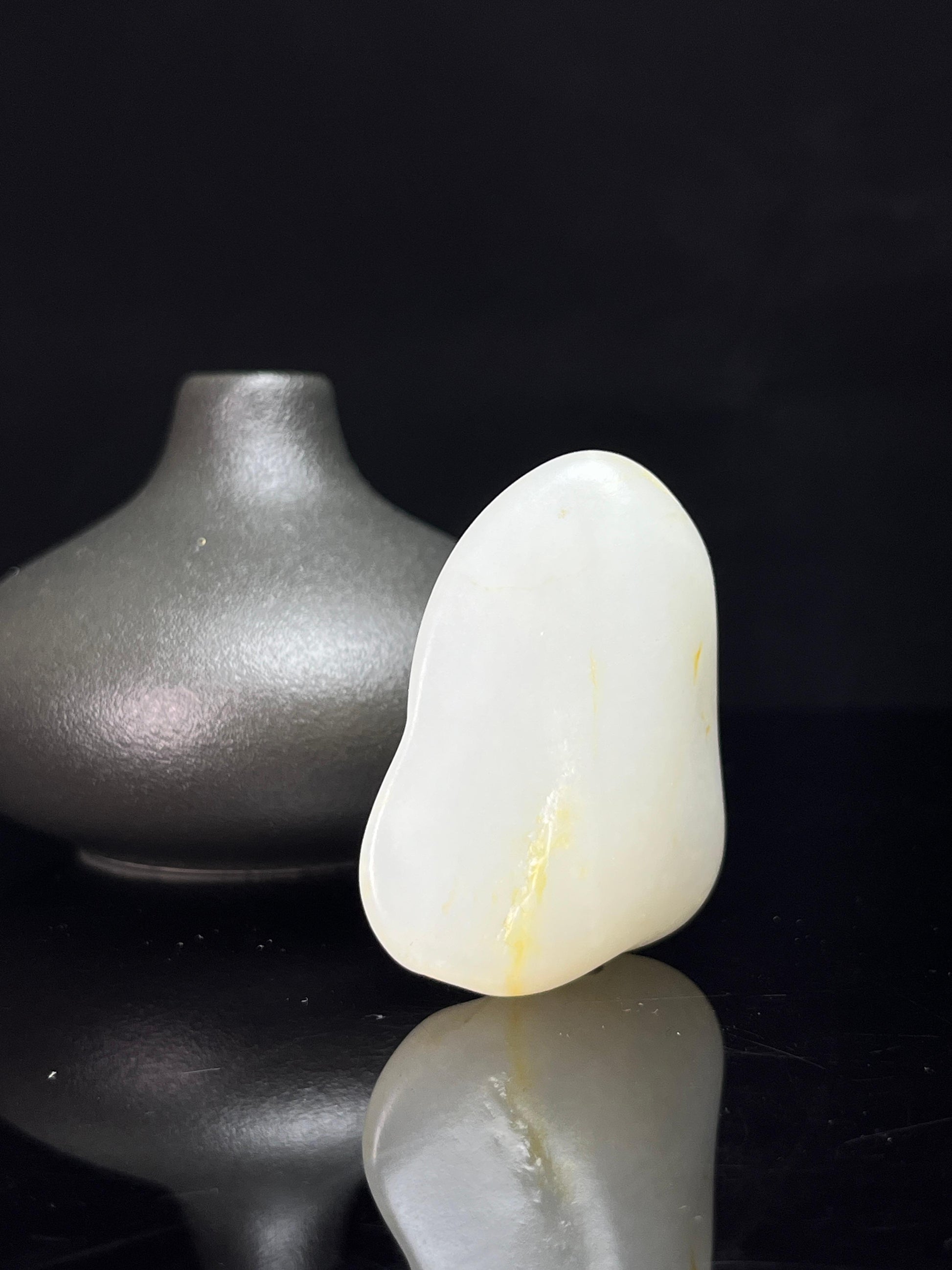 新疆和田玉籽料原石羊脂白玉挂件洒金皮2（yc235076）